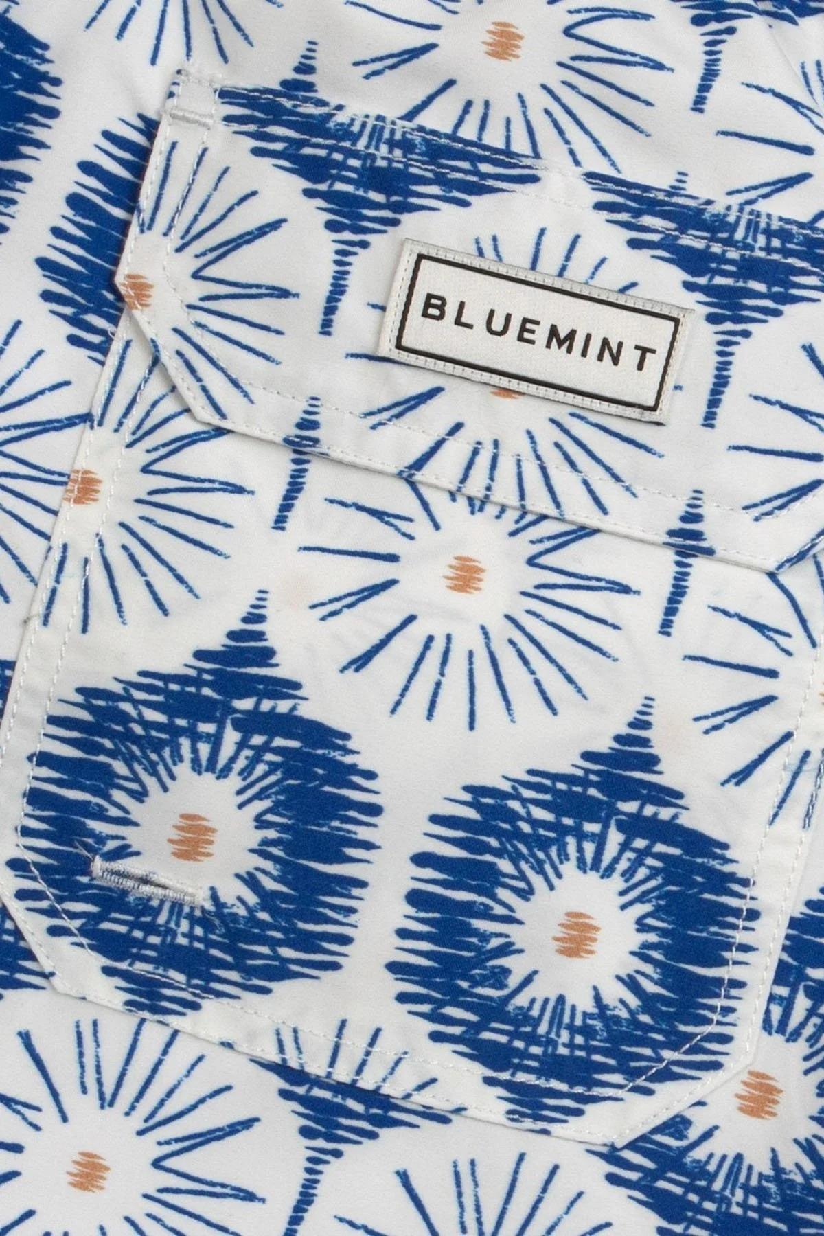 Bluemint Desenli File Astarlı Regular Fit Hızlı Kuruyan Cepli Erkek Mayo Short BM25003011MS 1131 MAVİ - 6