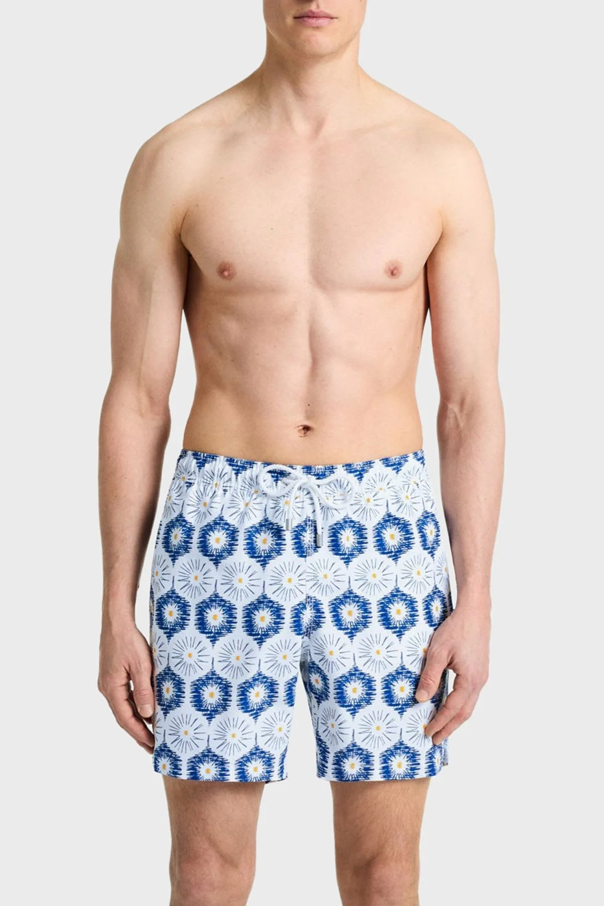 Bluemint Desenli File Astarlı Regular Fit Hızlı Kuruyan Cepli Erkek Mayo Short BM25003011MS 1131 MAVİ - 8