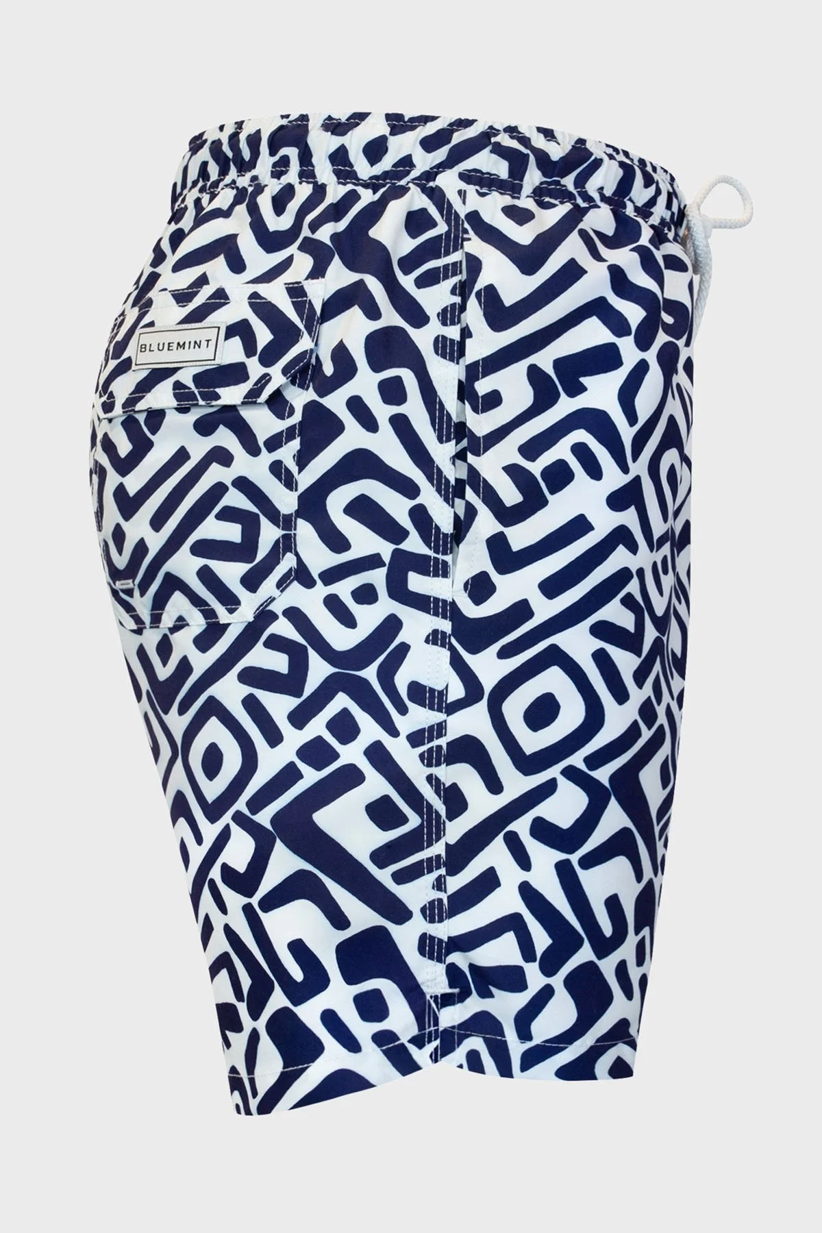 Bluemint Desenli File Astarlı Regular Fit Hızlı Kuruyan Cepli Erkek Mayo Short BM25003011MS 1169 LACİVERT - 3