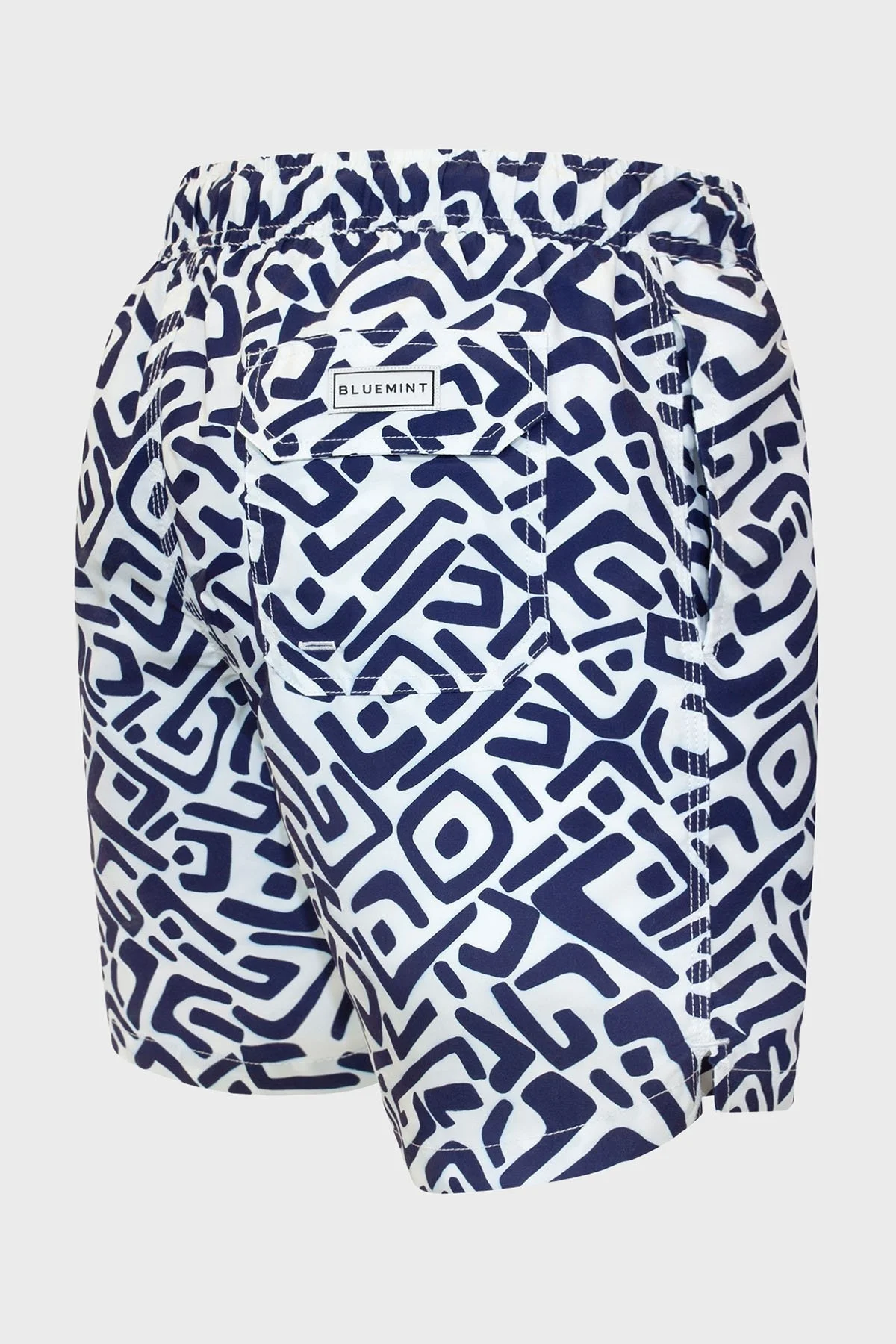 Bluemint Desenli File Astarlı Regular Fit Hızlı Kuruyan Cepli Erkek Mayo Short BM25003011MS 1169 LACİVERT - 4
