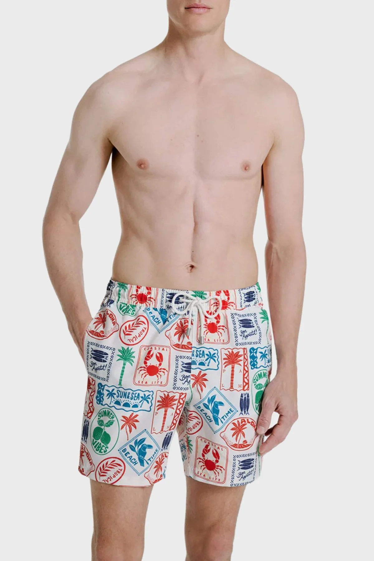 Bluemint Desenli Hızlı Kuruyan Erkek Deniz Şortu ARTHUS1 284 ÇOK RENKLİ - 1