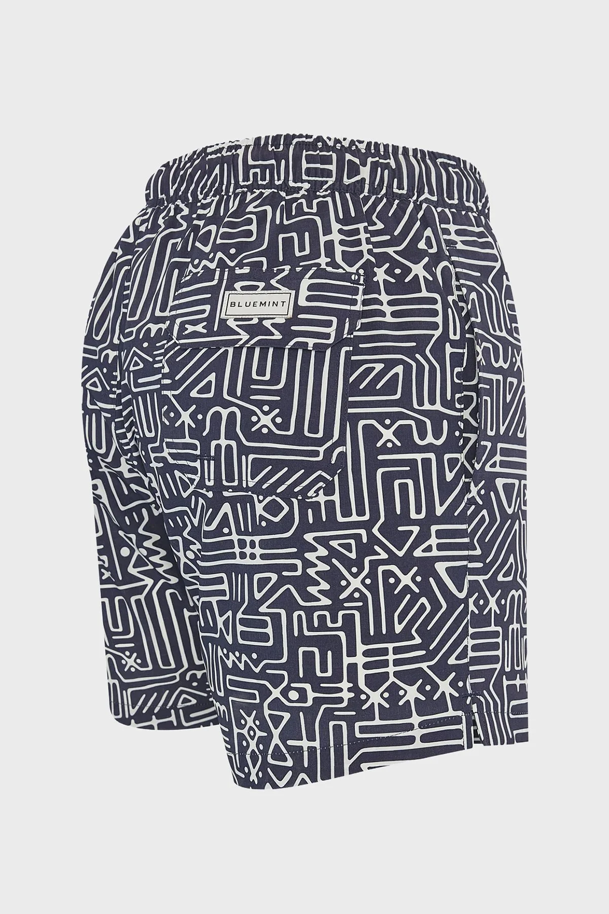 Bluemint Desenli Hızlı Kuruyan Erkek Deniz Şortu ARTHUSSTRE1 310 LACİVERT-BEYAZ - 3