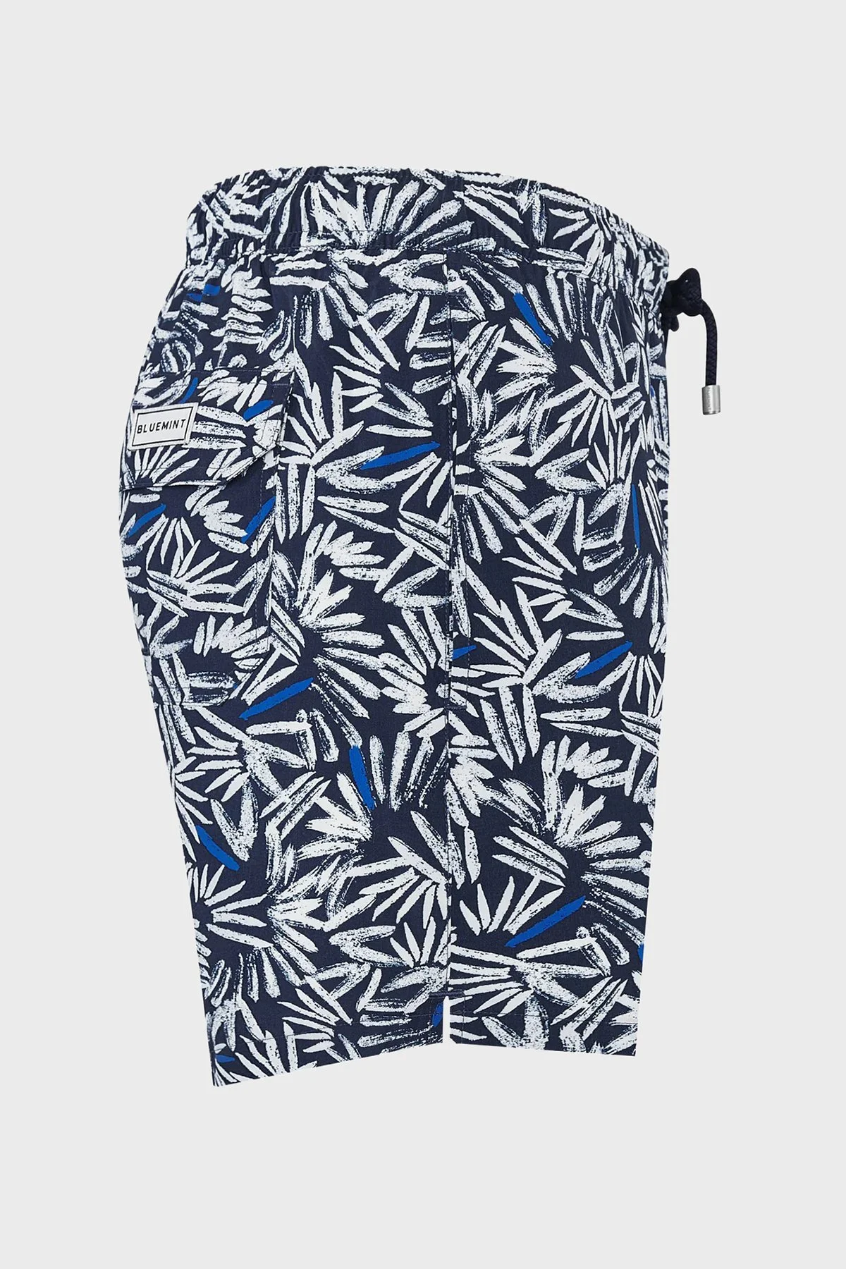 Bluemint Desenli Hızlı Kuruyan Erkek Deniz Şortu ARTHUSSTRE1 316 LACİVERT-BEYAZ - 4