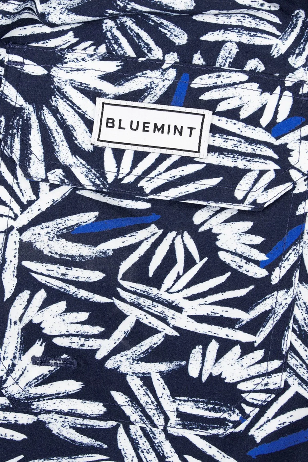 Bluemint Desenli Hızlı Kuruyan Erkek Deniz Şortu ARTHUSSTRE1 316 LACİVERT-BEYAZ - 6