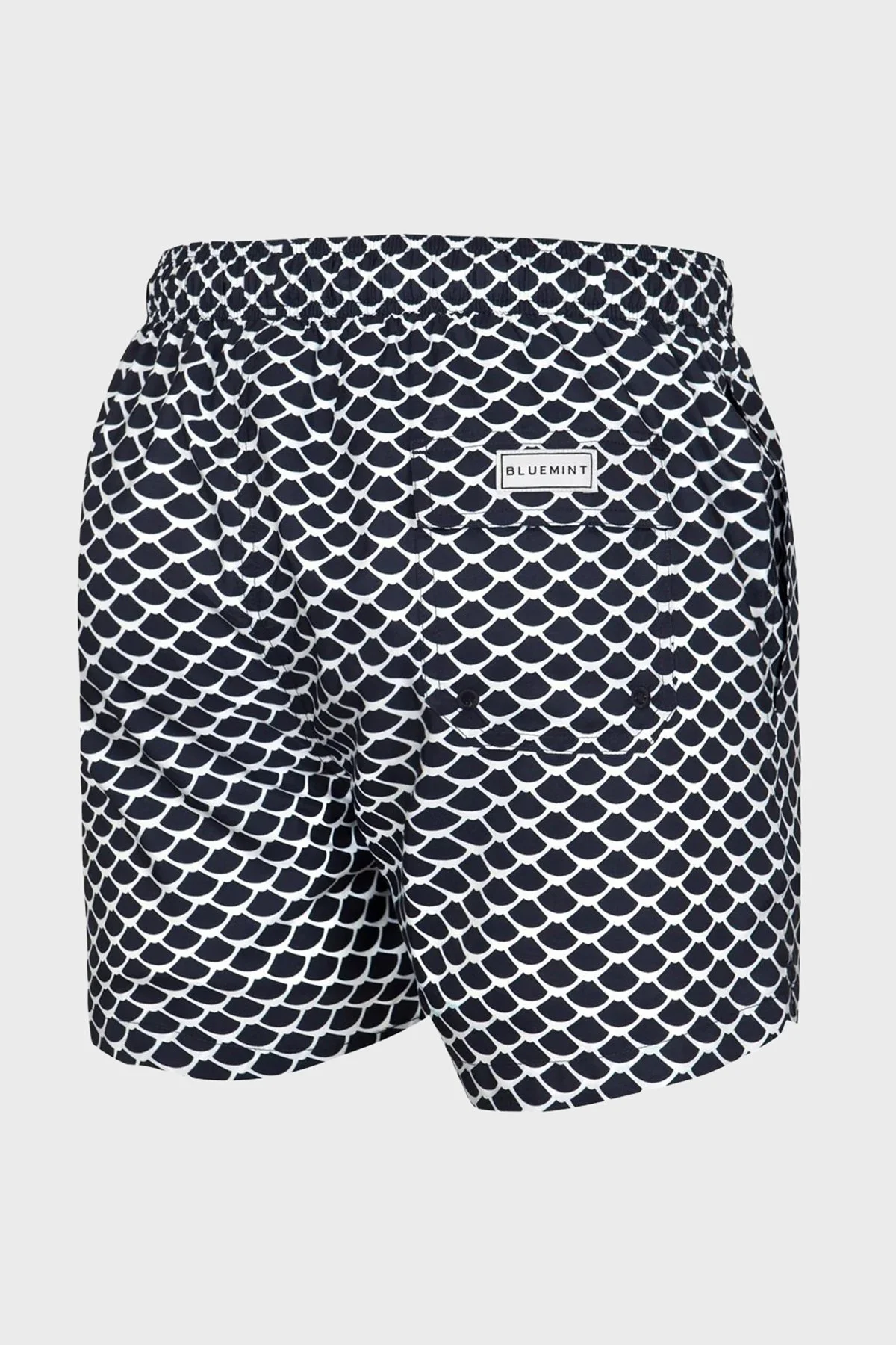 Bluemint Desenli Hızlı Kuruyan Erkek Deniz Şortu LOGAN 529 LACİVERT-BEYAZ - 3