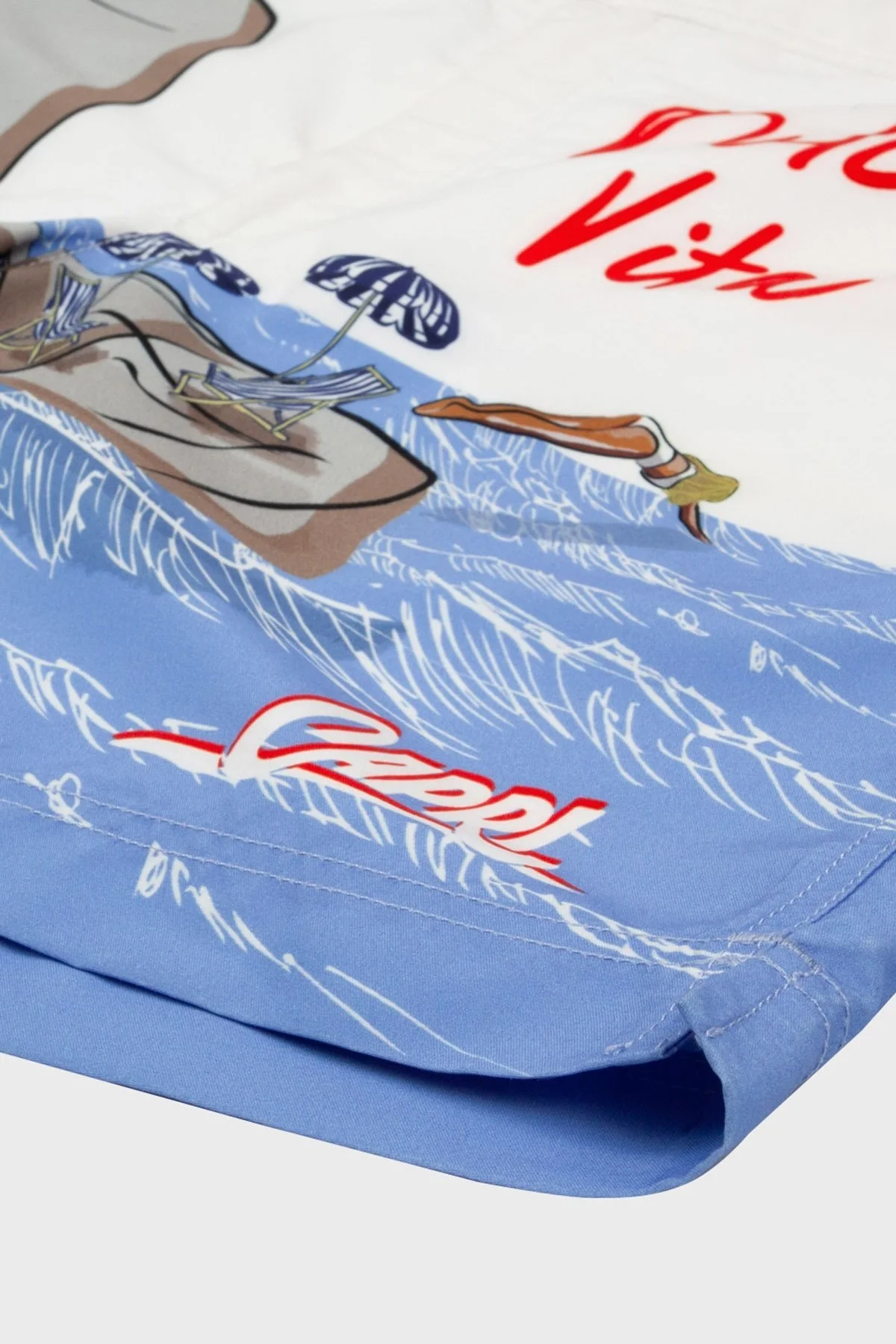 Bluemint Desenli Tailored Fit Hızlı Kuruyan Erkek Mayo Short BM25003042MS 389 BEYAZ-MAVİ - 3