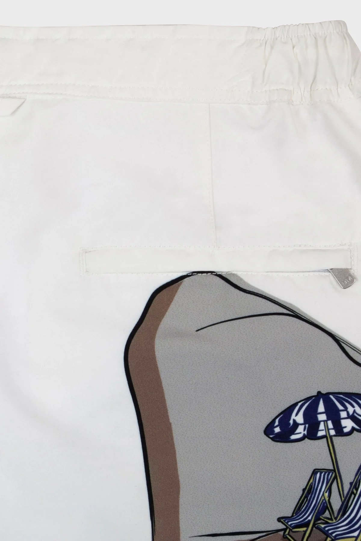 Bluemint Desenli Tailored Fit Hızlı Kuruyan Erkek Mayo Short BM25003042MS 389 BEYAZ-MAVİ - 4