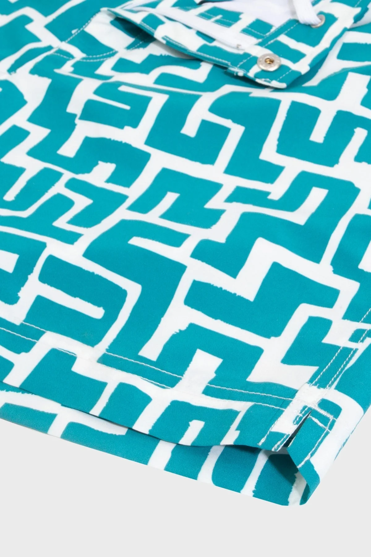 Bluemint Desenli Tailored Regular Fit Normal Bel Hızlı Kuruyan Erkek Mayo Short BM25003012MS 1150 YEŞİL - 3