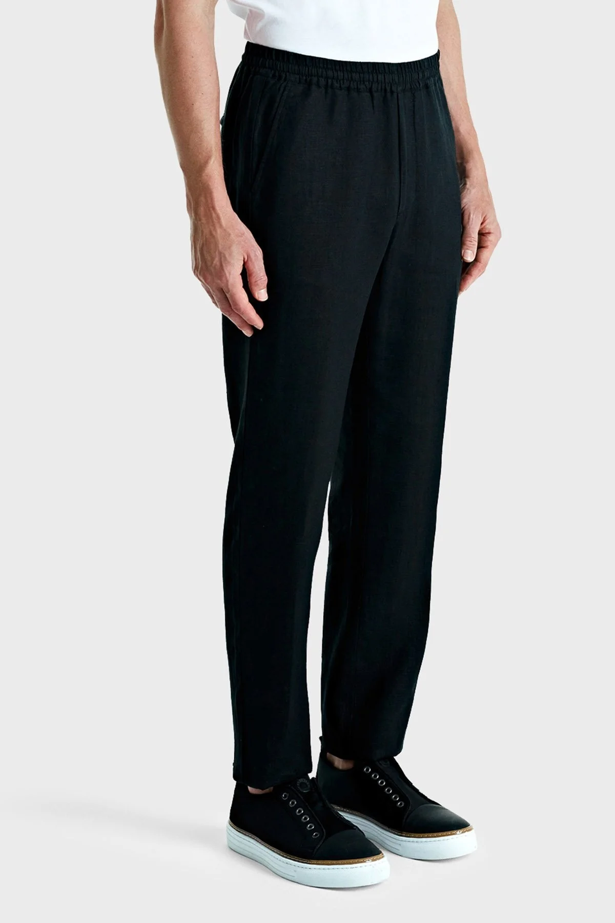 Bluemint Edan % 100 Keten Comfort Fit Jogger Erkek Pantolon BM24009296MS 111 SİYAH - 1