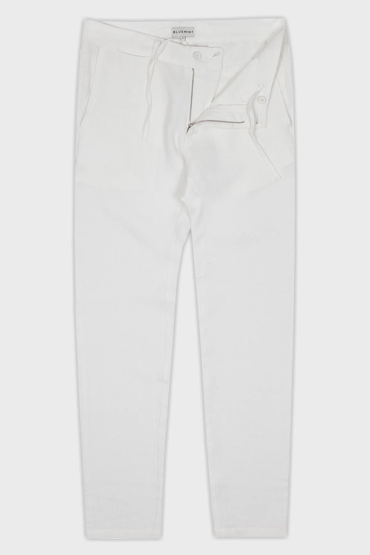 Bluemint Edan % 100 Keten Tapered Fit Erkek Pantolon BM24009124MS 112 BEYAZ - 2