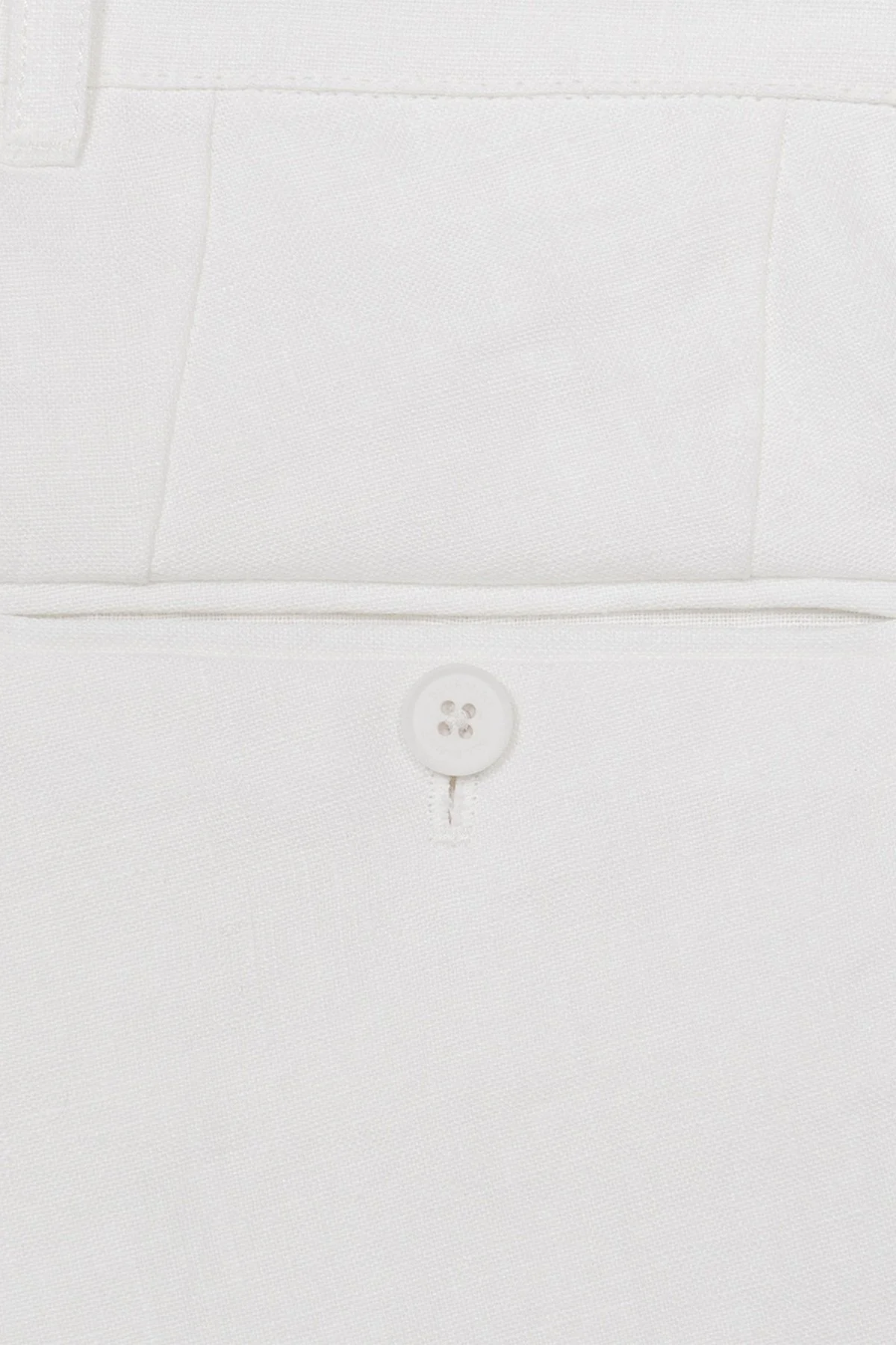 Bluemint Edan % 100 Keten Tapered Fit Erkek Pantolon BM24009124MS 112 BEYAZ - 5