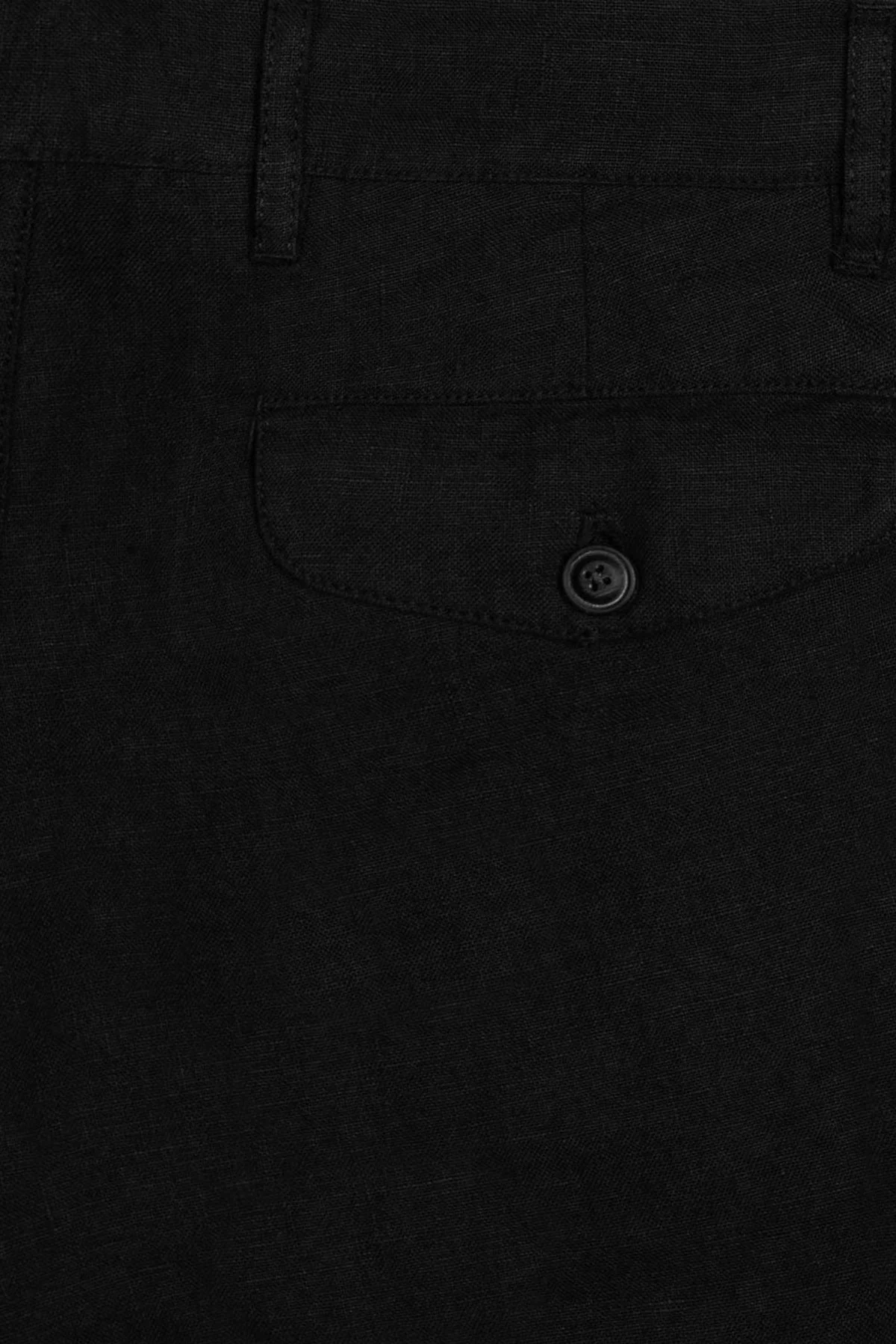 Bluemint Edmund % 100 Keten Regular Fit Erkek Short BM24004051MS 111 SİYAH - 3