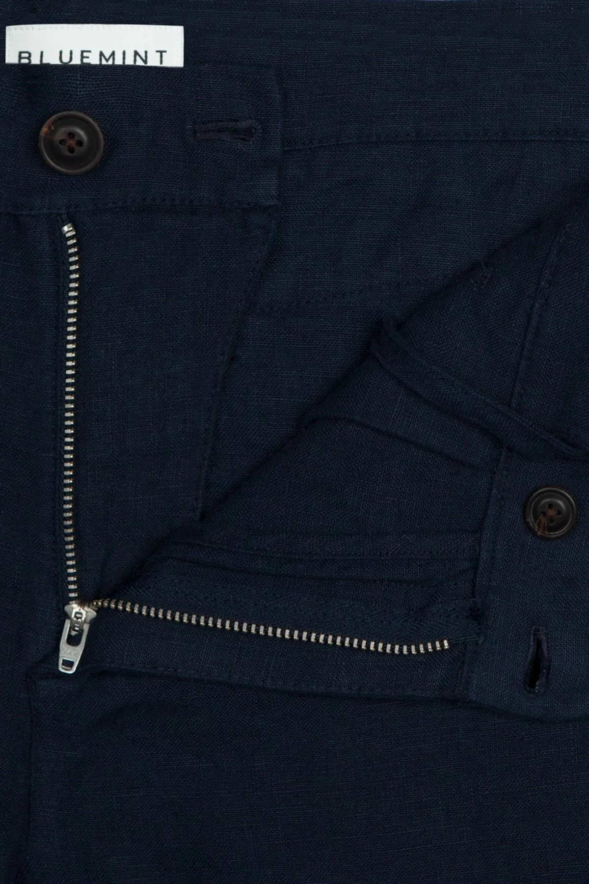 Bluemint Edmund % 100 Keten Regular Fit Erkek Short BM24004051MS 155 LACİVERT - 4
