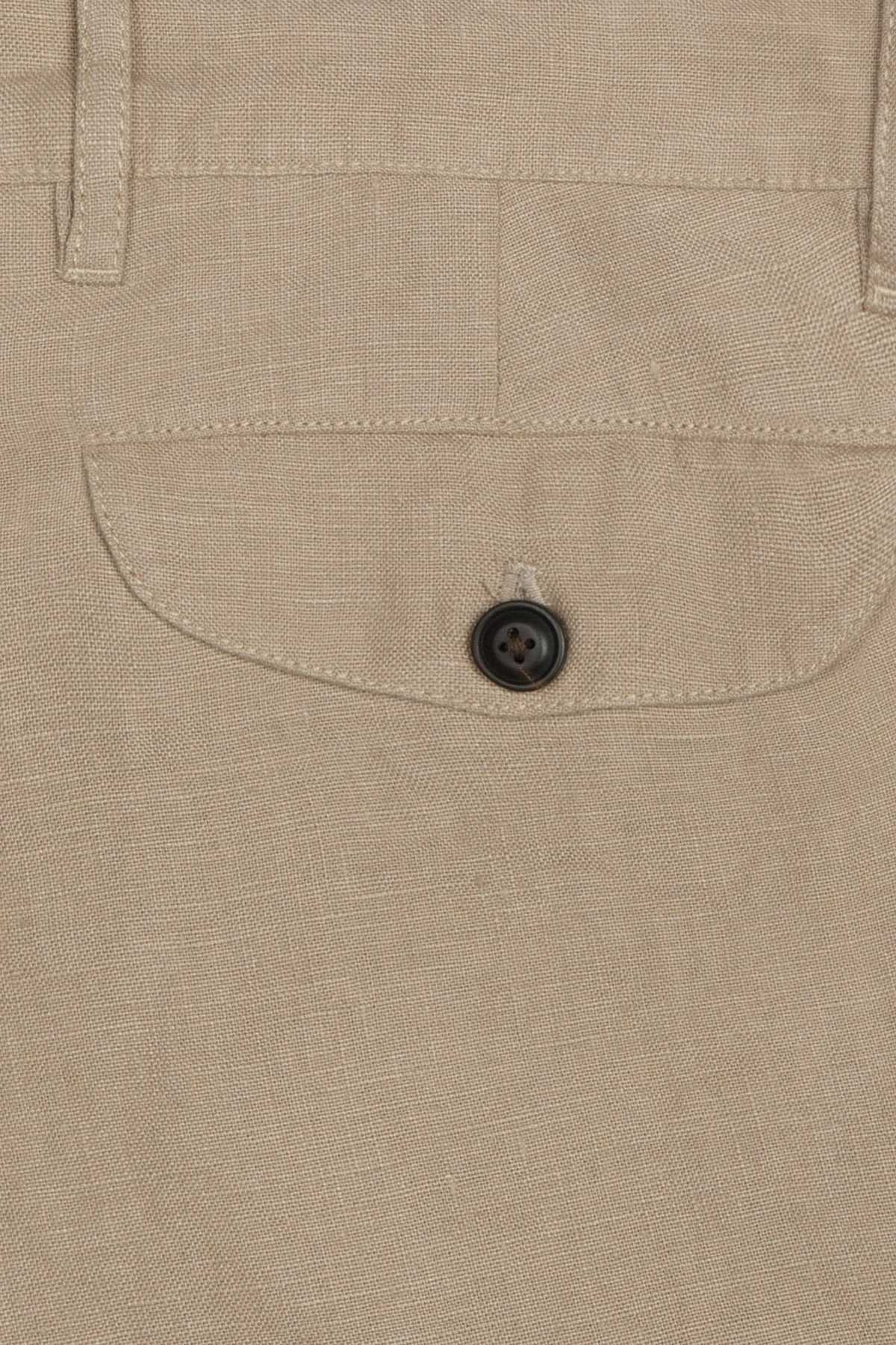 Bluemint Edmund % 100 Keten Regular Fit Erkek Short BM24004051MS 214 CAMEL - 5