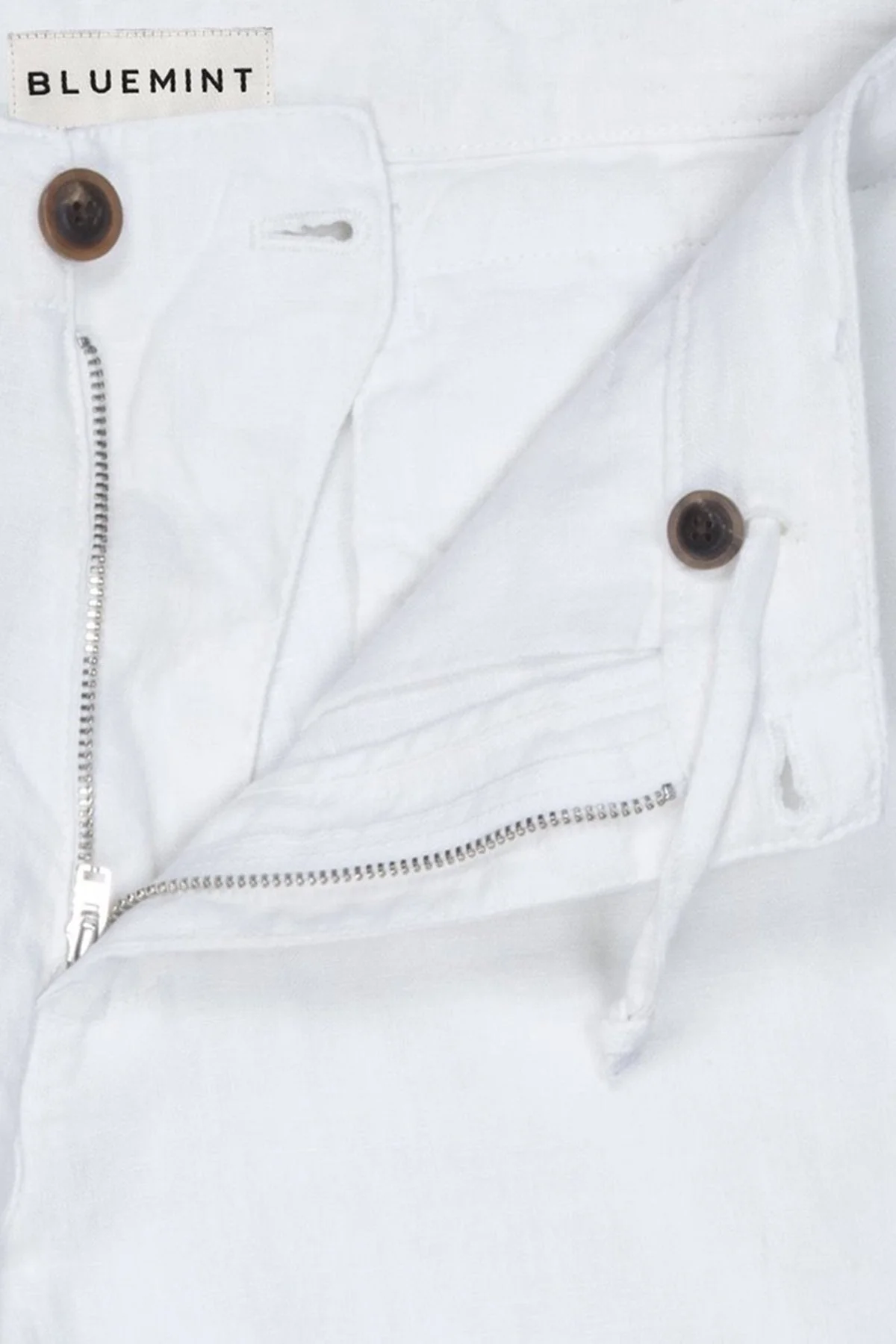 Bluemint Edmund Cepli % 100 Keten Regular Fit Erkek Short BM23004051MS 112 BEYAZ - 3