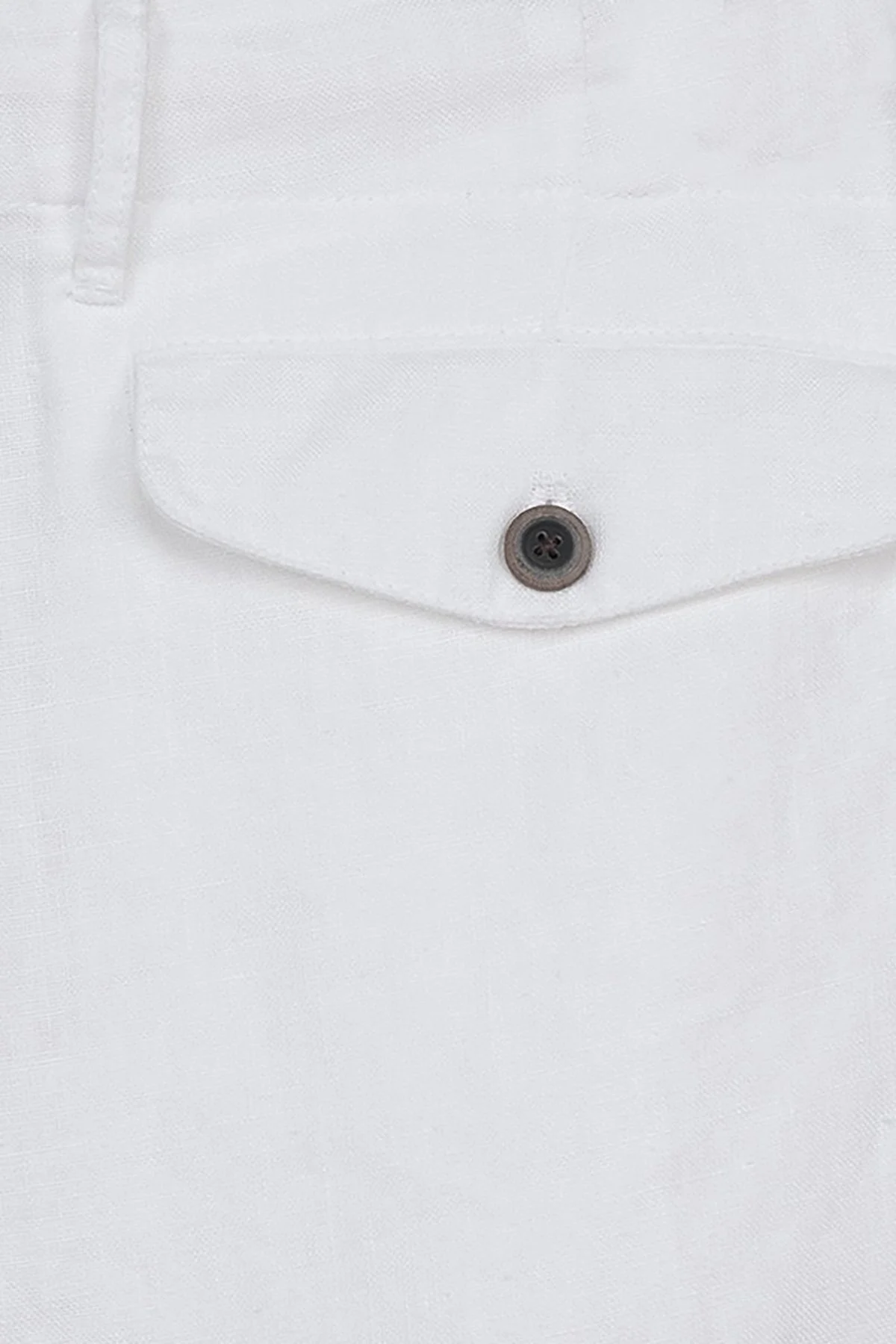 Bluemint Edmund Cepli % 100 Keten Regular Fit Erkek Short BM23004051MS 112 BEYAZ - 4