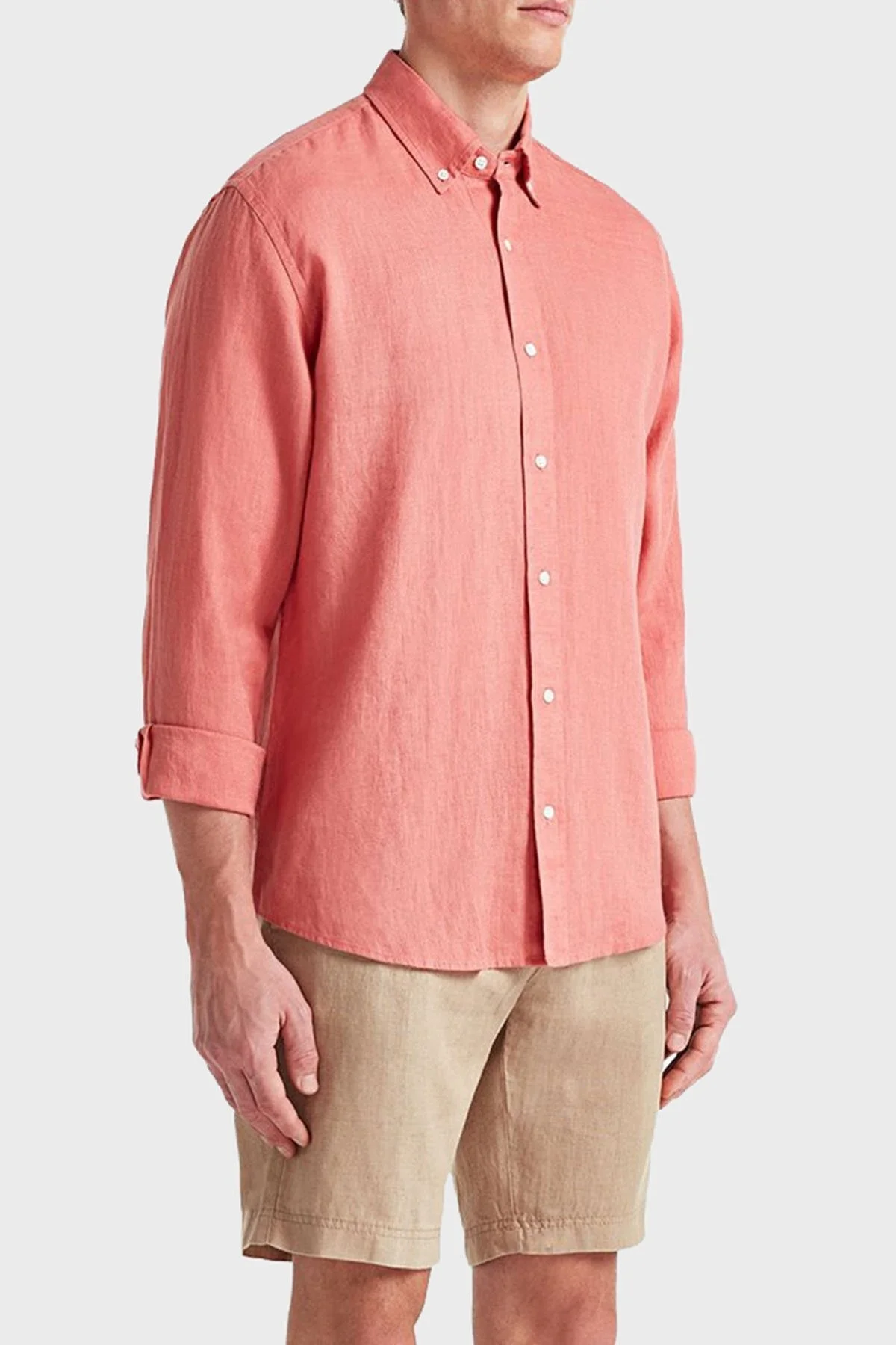 Bluemint Edmund Cepli % 100 Keten Regular Fit Erkek Short BM23004051MS 214 CAMEL - 2