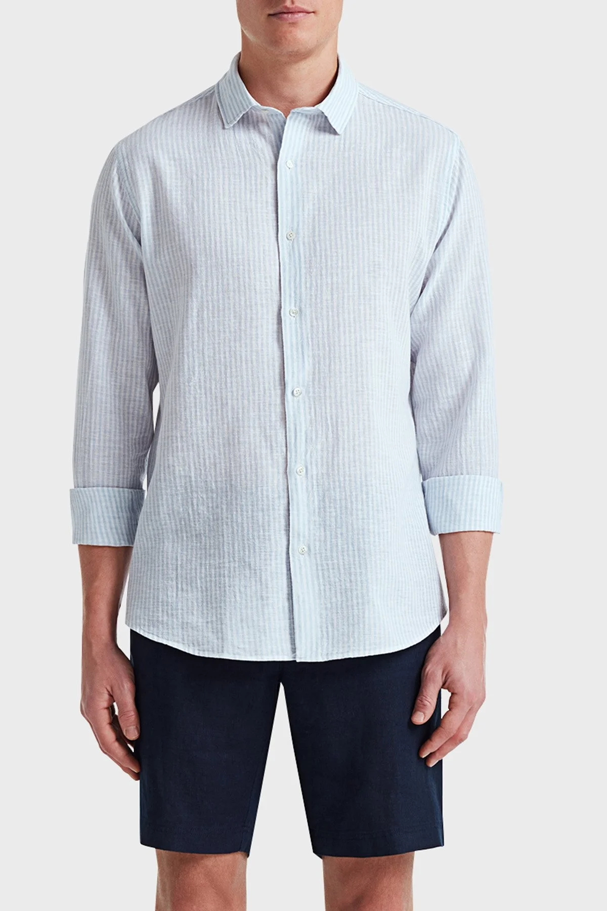 Bluemint Edmund Pamuklu Slim Fit Bermuda Erkek Short BM22004051MS 155 LACİVERT - 1