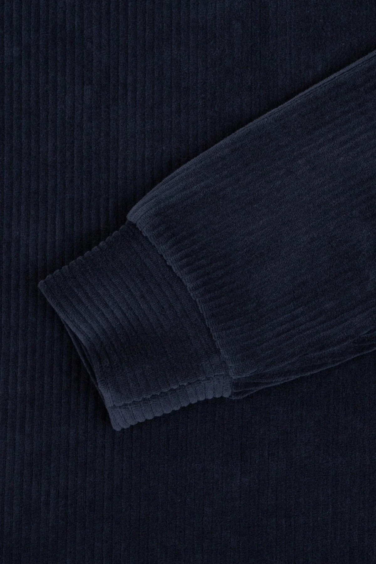 Bluemint Fitilli Pamuklu Comfort Fit Yarım Fermuarlı Dik Yaka Erkek Sweat BM25019345MW 155 LACİVERT - 3