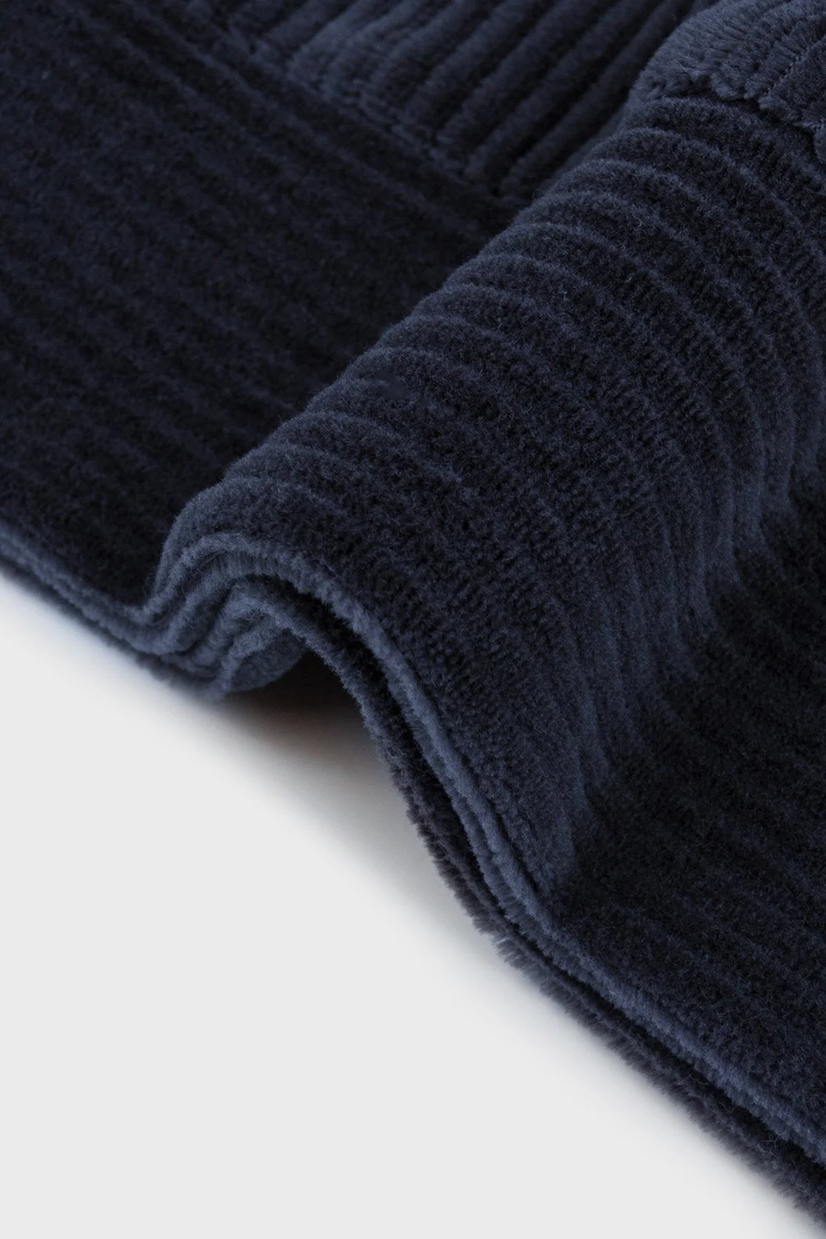 Bluemint Fitilli Pamuklu Comfort Fit Yarım Fermuarlı Dik Yaka Erkek Sweat BM25019345MW 155 LACİVERT - 5