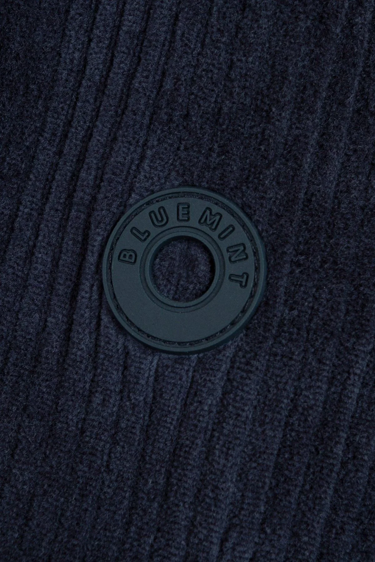 Bluemint Fitilli Pamuklu Comfort Fit Yarım Fermuarlı Dik Yaka Erkek Sweat BM25019345MW 155 LACİVERT - 6