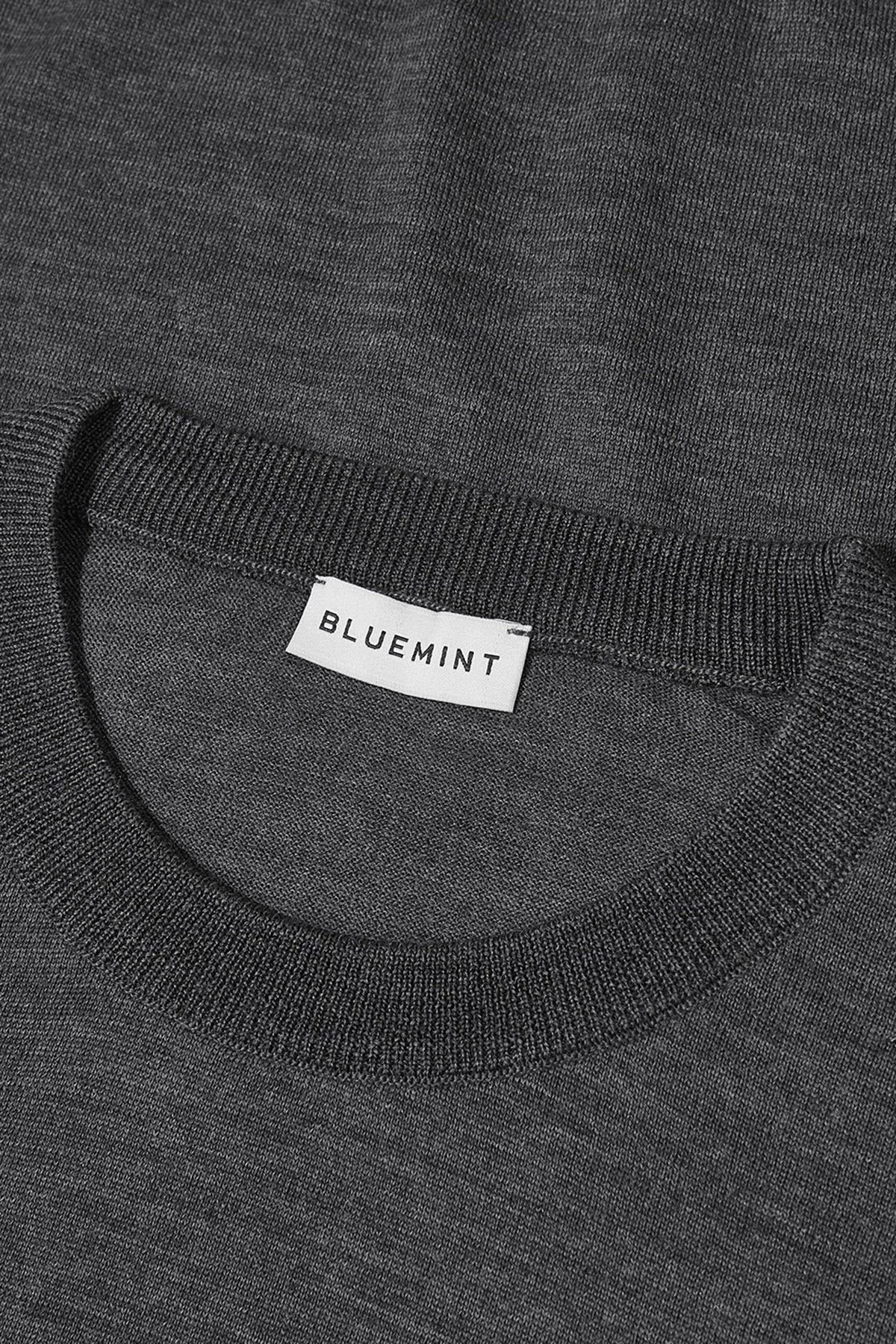 Bluemint Frank % 100 Yün Regular Fit Bisiklet Yaka Erkek Kazak BM2320101MW 521 ANTRASİT MELANJ - 7