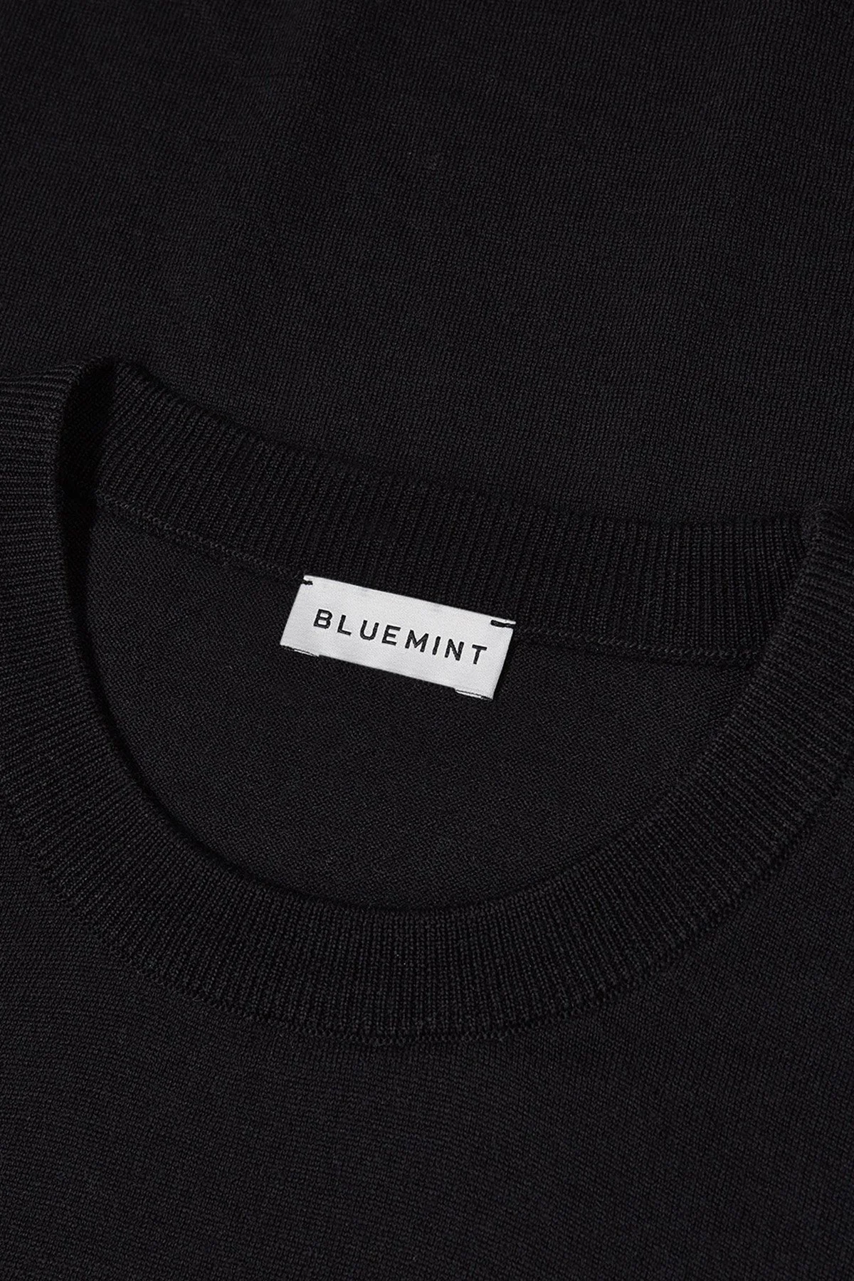 Bluemint Frank % 100 Yün Regular Fit Bisiklet Yaka Erkek Kazak BM2420101MW 111 SİYAH - 3