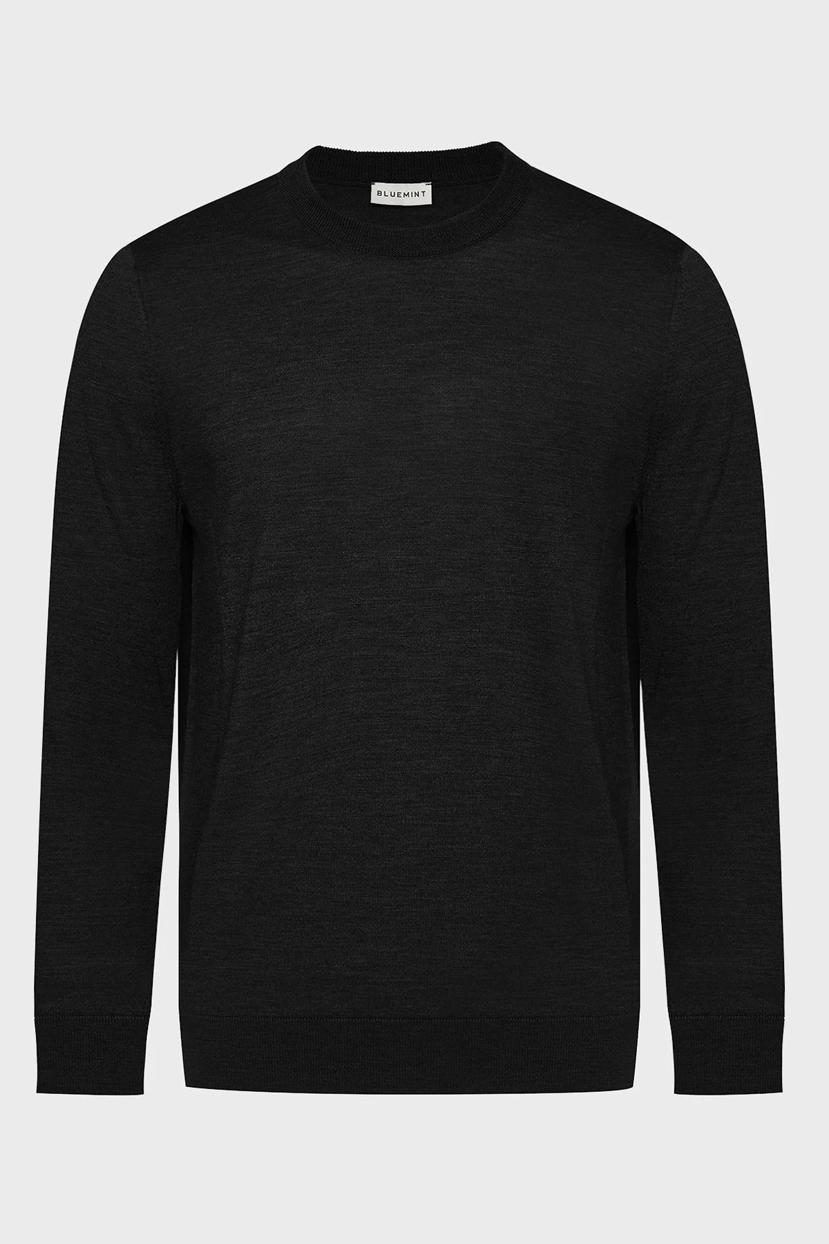 Bluemint Frank % 100 Yün Regular Fit Bisiklet Yaka Erkek Kazak BM2420101MW 111 SİYAH - 4