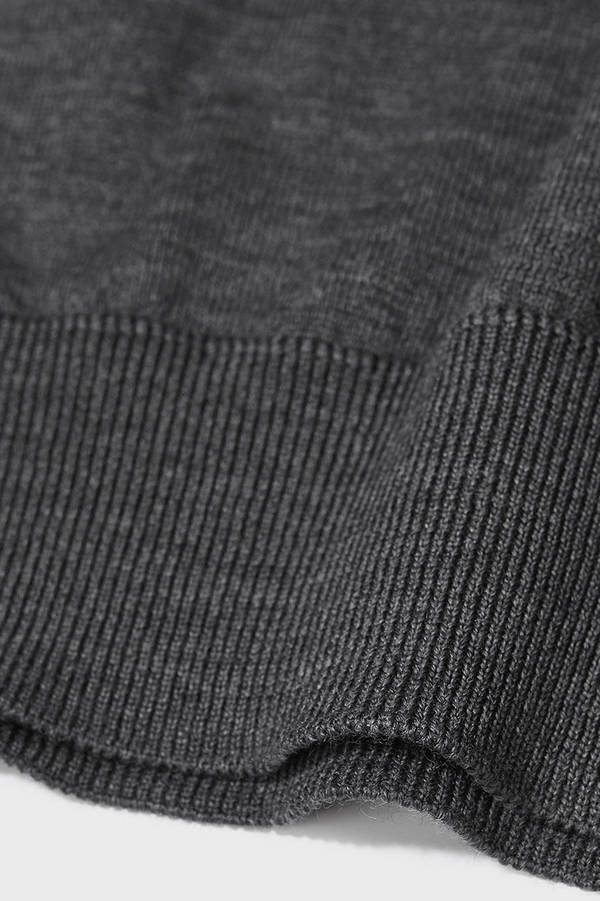 Bluemint Frank % 100 Yün Regular Fit Bisiklet Yaka Erkek Kazak BM2420101MW 521 ANTRASİT MELANJ - 6