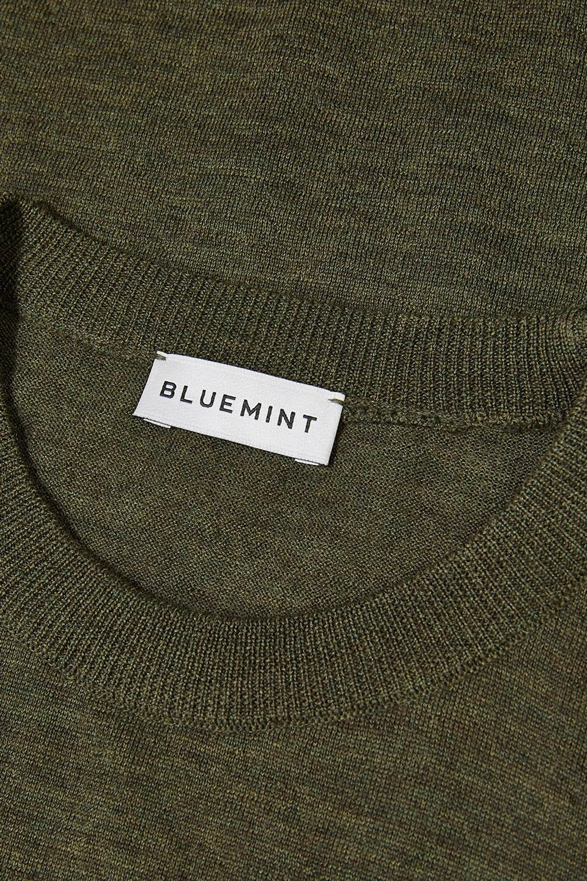 Bluemint Frank % 100 Yün Regular Fit Bisiklet Yaka Erkek Kazak BM2420101MW 979 Olive Melanj - 7