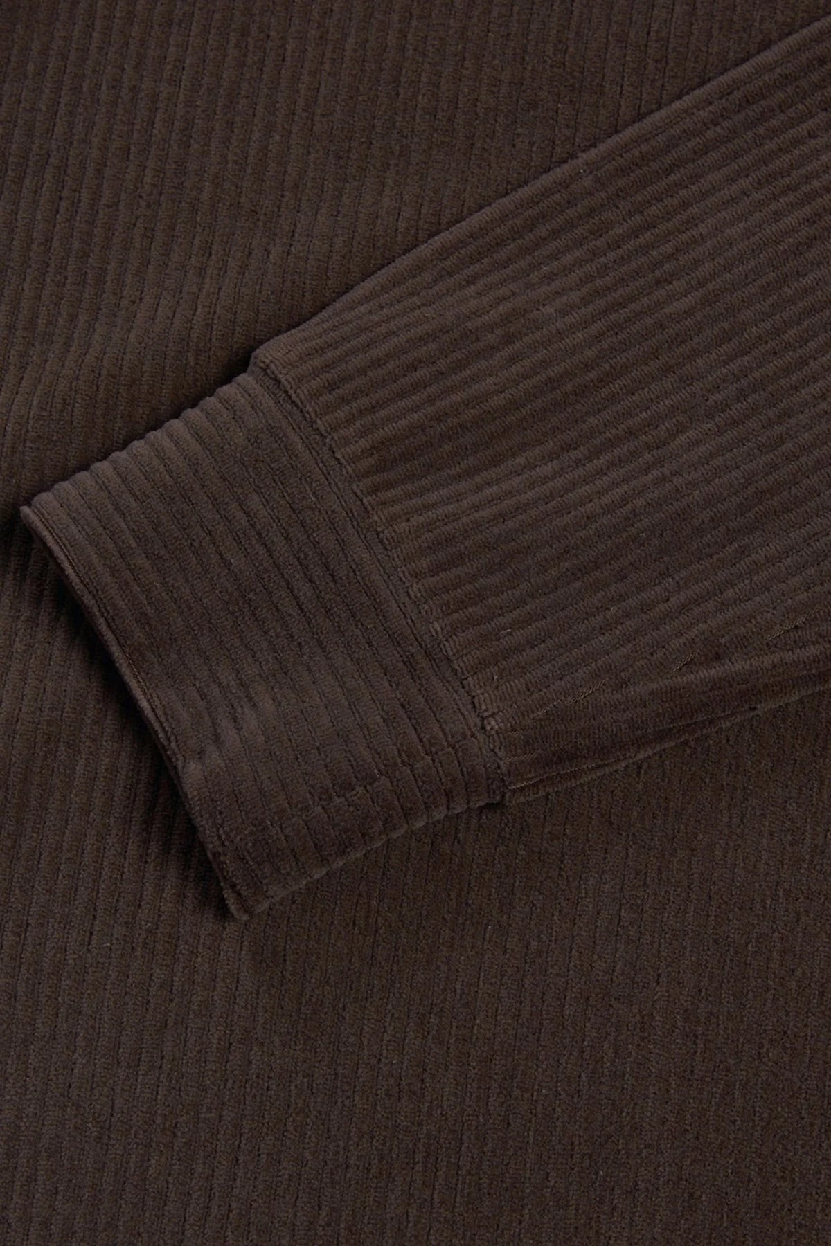 Bluemint Gael Fitilli Comfort Fit Dik Yaka Kadife Erkek Sweat BM24019345MW 221 KAHVE - 2