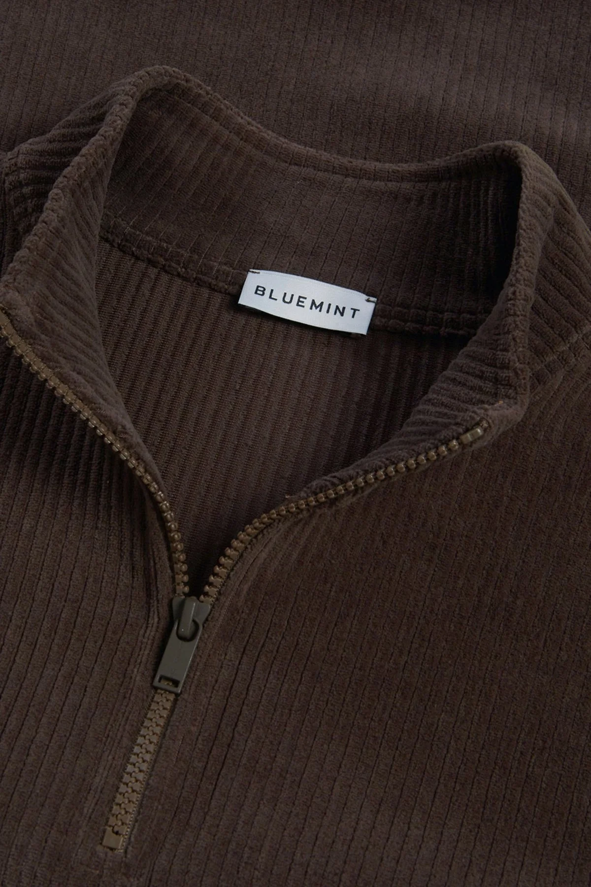 Bluemint Gael Fitilli Comfort Fit Dik Yaka Kadife Erkek Sweat BM24019345MW 221 KAHVE - 3