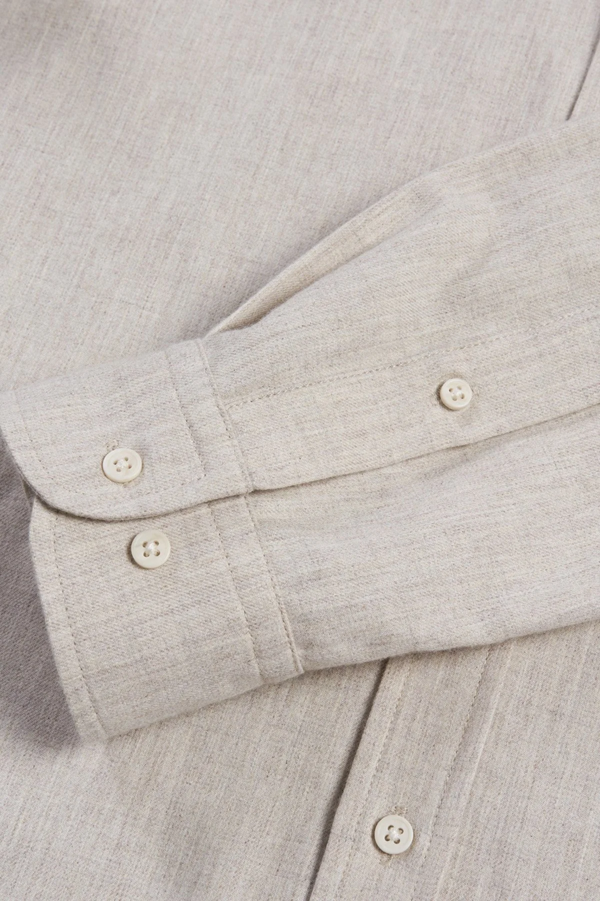 Bluemint Hugh % 100 Pamuk Regular Fit Tek Cepli Düğmeli Yaka Erkek Gömlek BM24002276MW 794 BEJ - 2