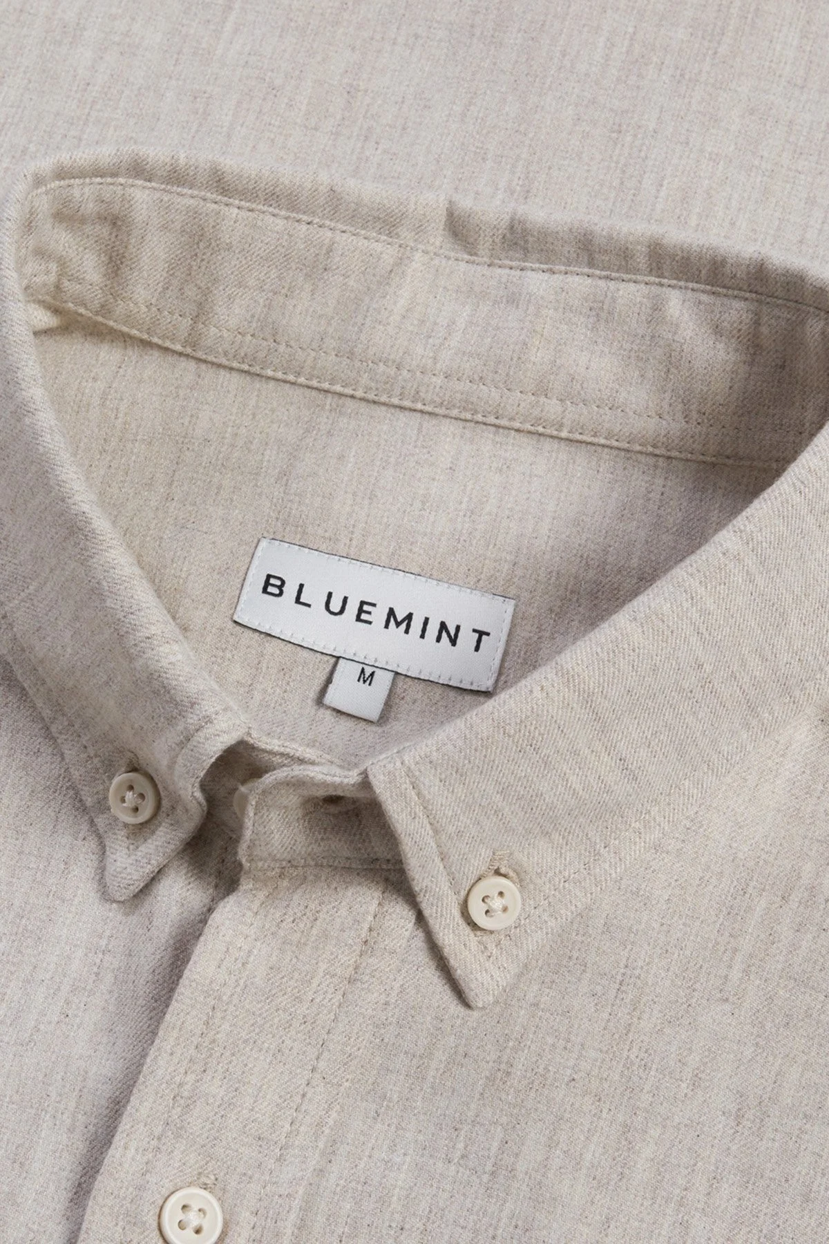 Bluemint Hugh % 100 Pamuk Regular Fit Tek Cepli Düğmeli Yaka Erkek Gömlek BM24002276MW 794 BEJ - 3