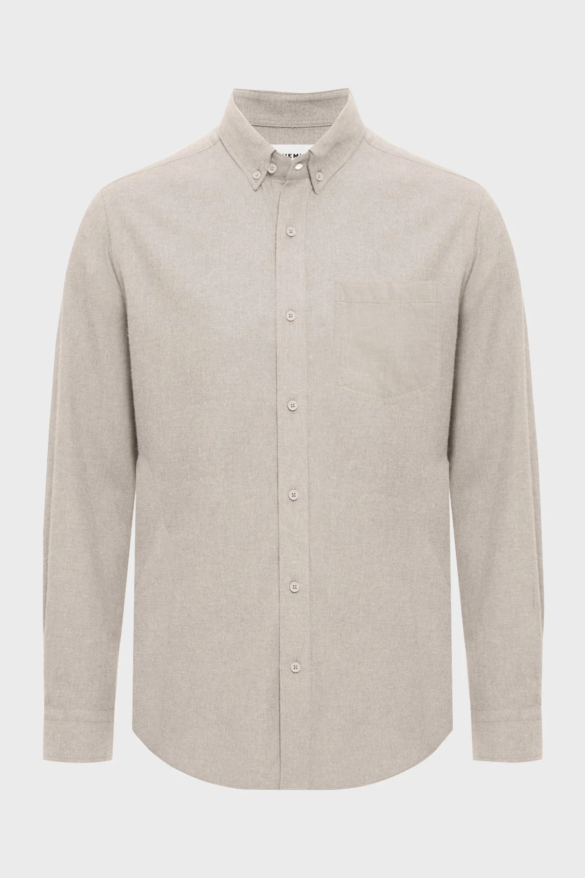 Bluemint Hugh % 100 Pamuk Regular Fit Tek Cepli Düğmeli Yaka Erkek Gömlek BM24002276MW 794 BEJ - 4