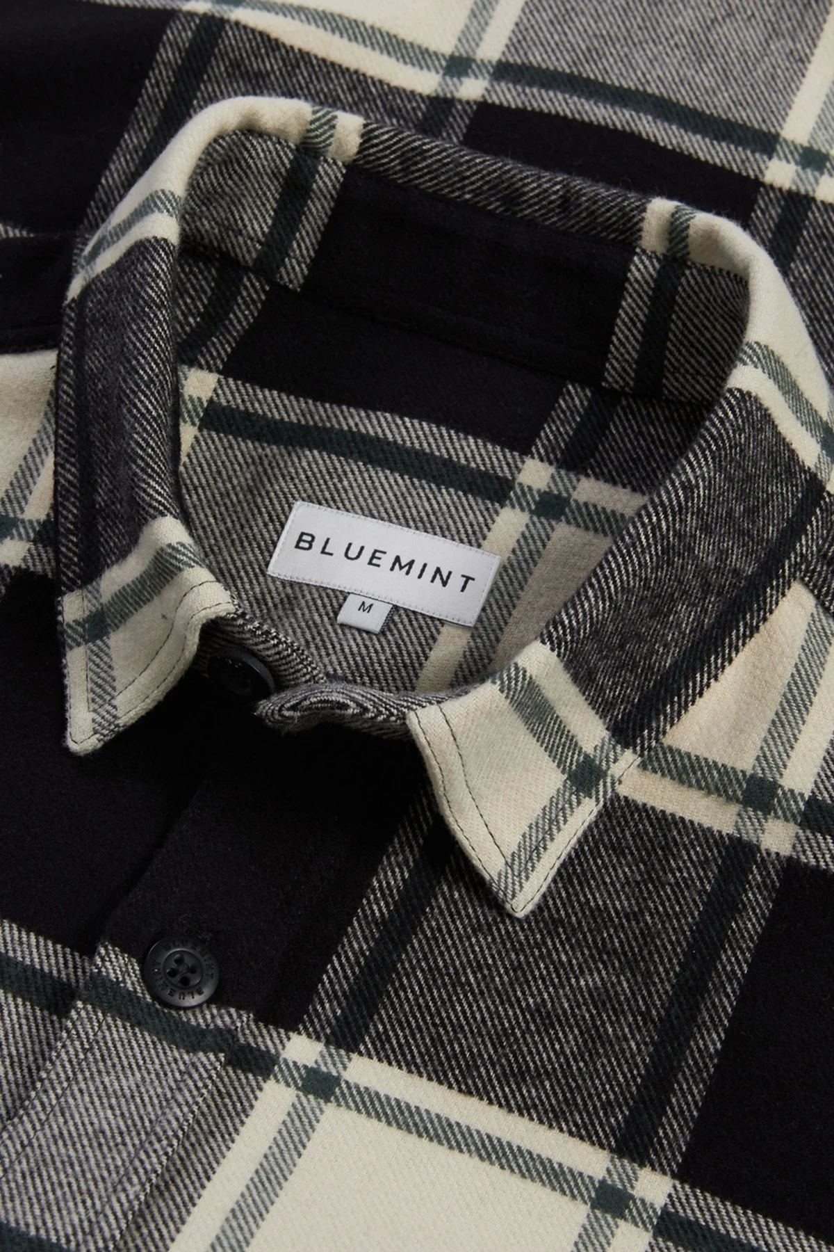 Bluemint James % 100 Pamuk Regular Fit Çift Cepli Erkek Gömlek BM24062344MW1 113 SİYAH-GRİ - 4