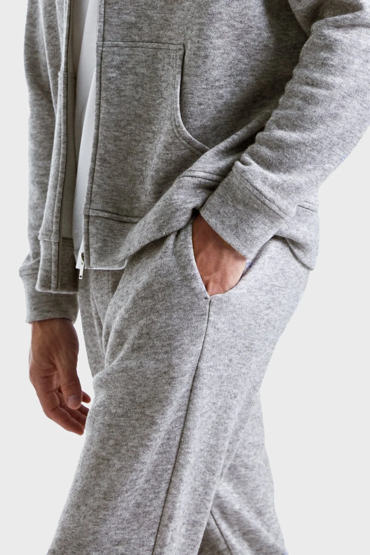 Bluemint Jason Tapered Fit Beli Lastikli Jogger Erkek Pantolon BM24009359MW 105 GRİ MELANJ - 6