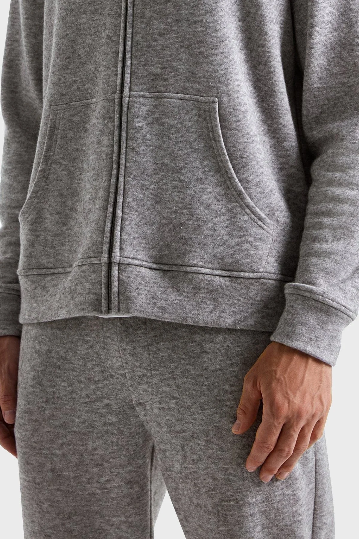 Bluemint Jason Tapered Fit Beli Lastikli Jogger Erkek Pantolon BM24009359MW 105 GRİ MELANJ - 7