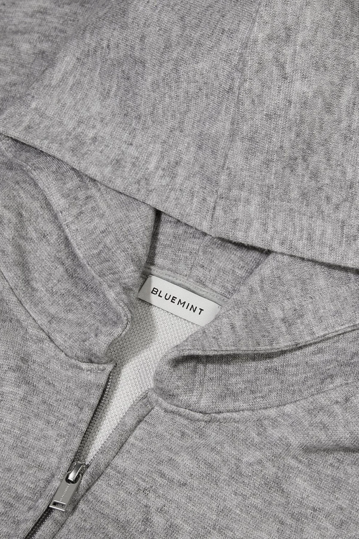 Bluemint Jasper Comfort Fit Kapüşonlu Fermuarlı Erkek Sweat BM24019360MW 105 GRİ MELANJ - 8