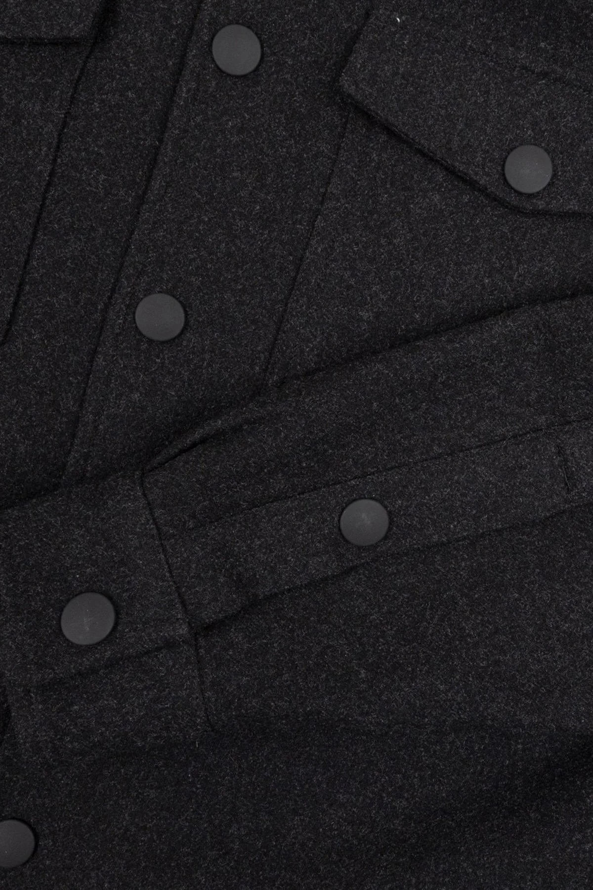 Bluemint Keten Regular Fit Cepli Erkek Gömlek Ceket BM25062678MW 521 ANTRASİT MELANJ - 4