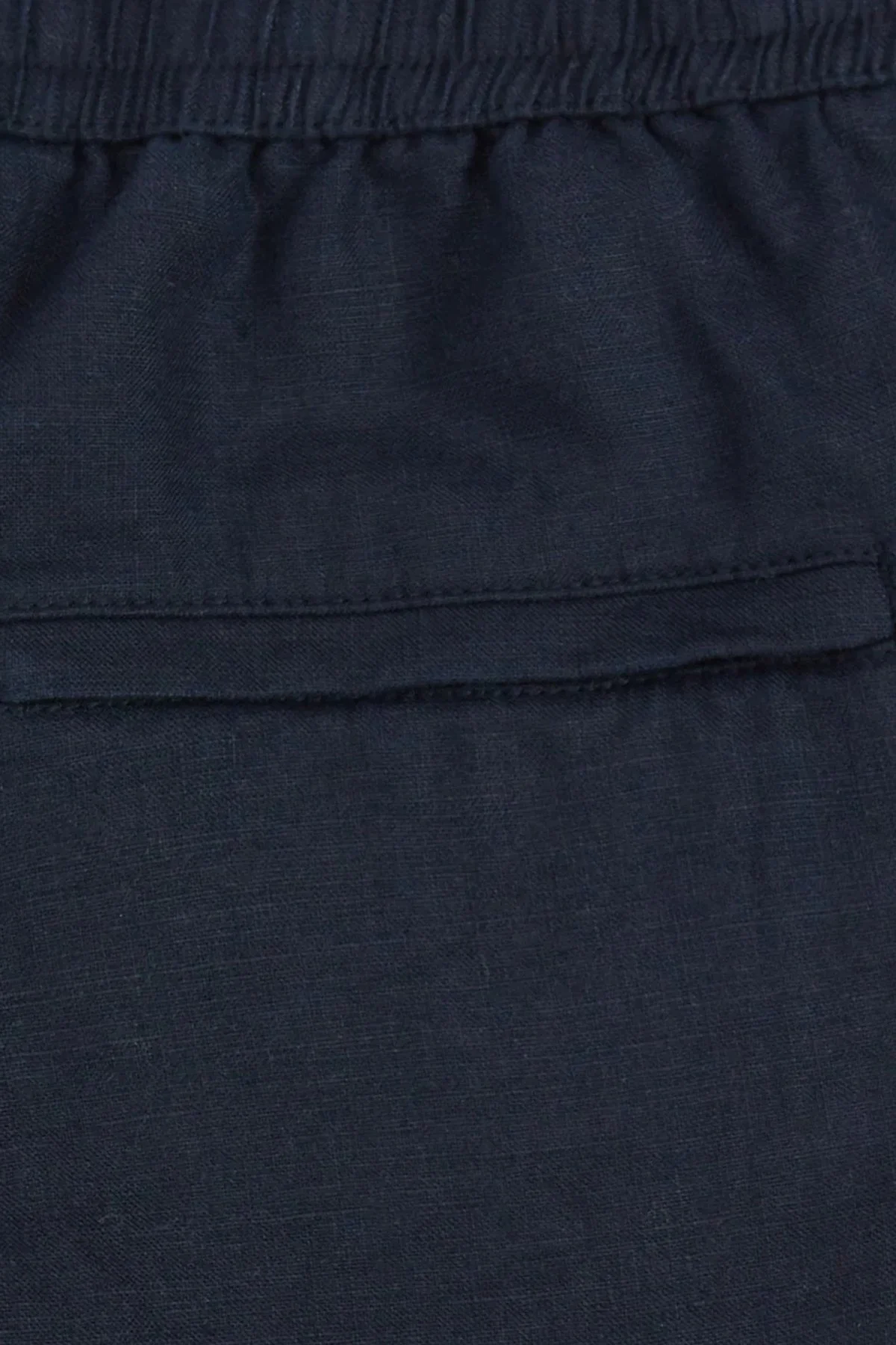 Bluemint Keten Relaxed Fit Lastikli Bel Jogger Erkek Şort EDMUNDJOGG 155 LACİVERT - 4