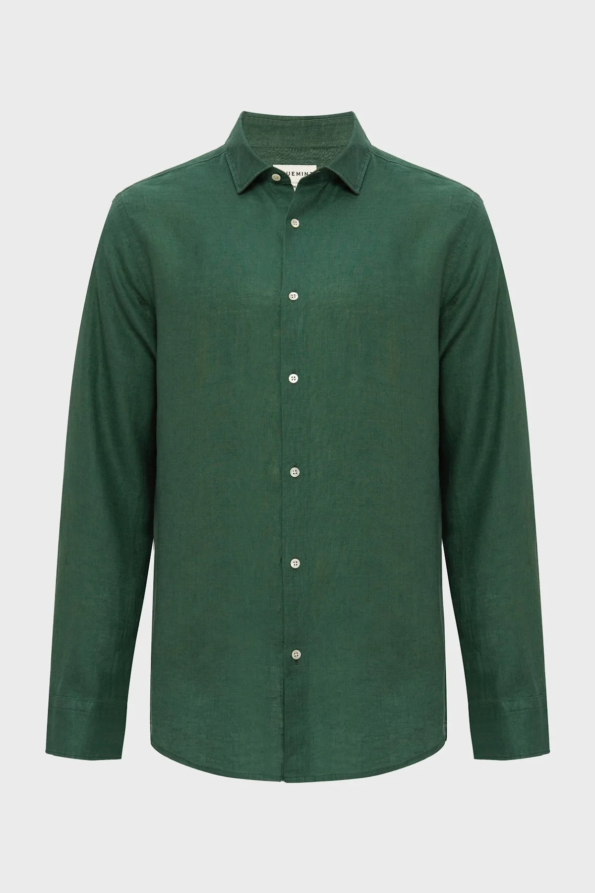 Bluemint Luca % 100 Keten Comfort Fit Erkek Gömlek BM24002092MS 1004 YEŞİL - 3