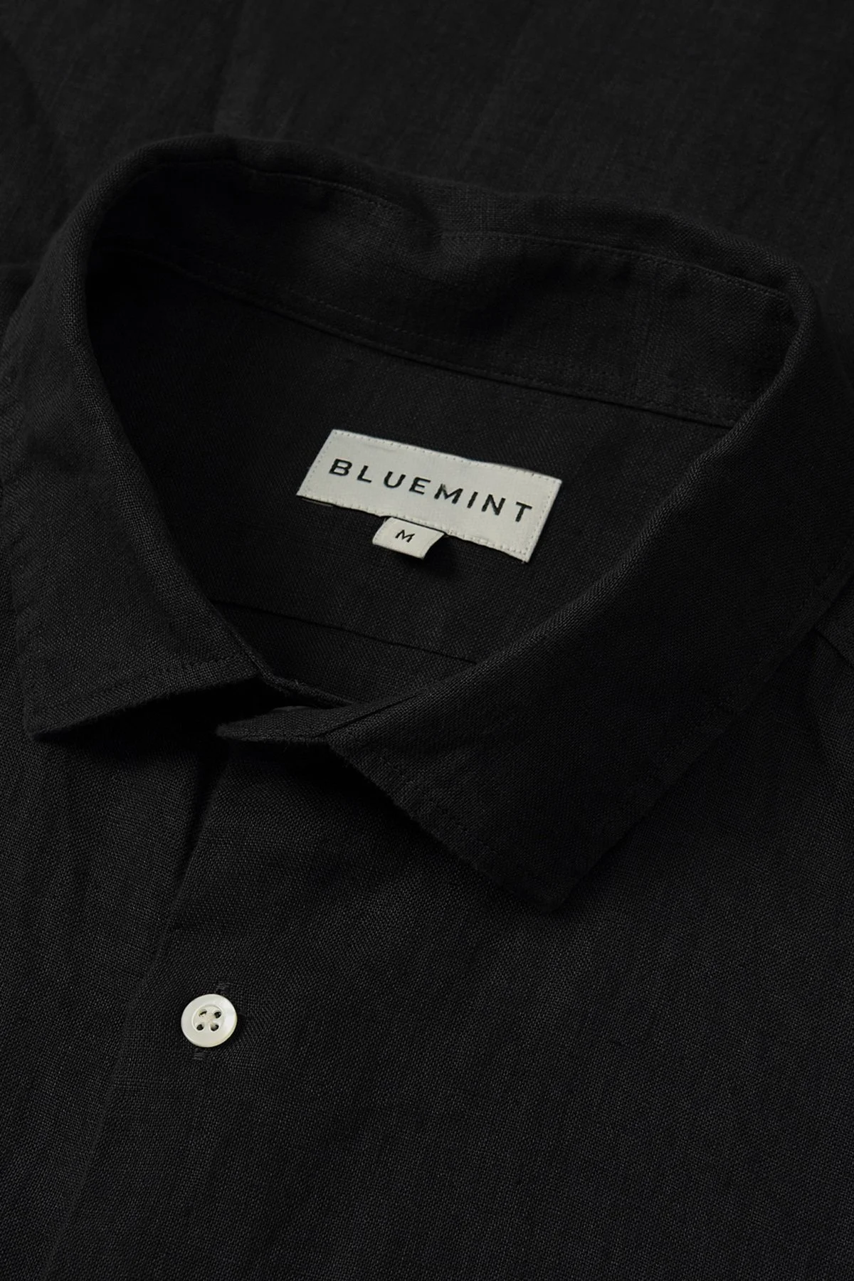 Bluemint Luca % 100 Keten Comfort Fit Erkek Gömlek BM24002092MS 111 SİYAH - 2