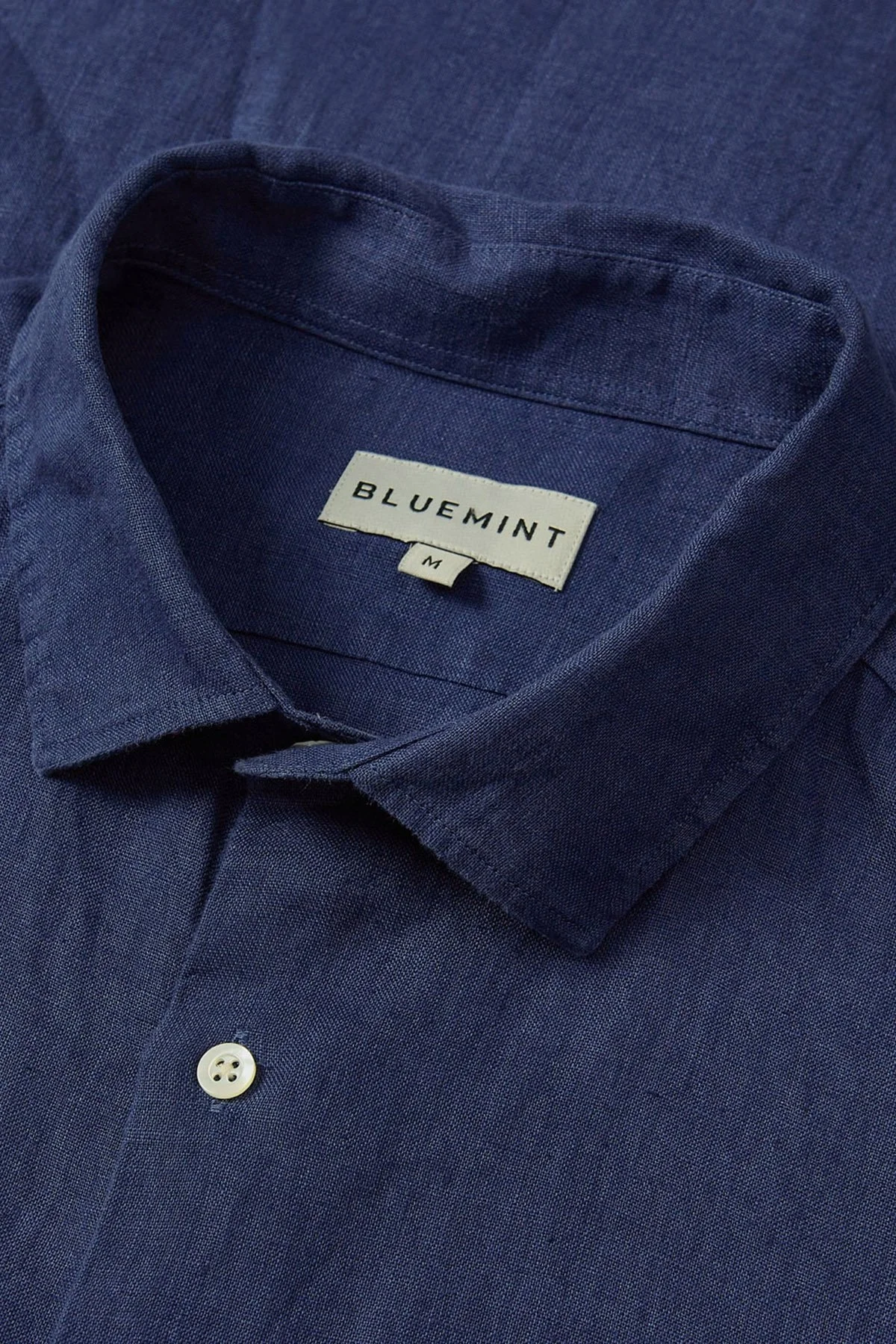Bluemint Luca % 100 Keten Comfort Fit Erkek Gömlek BM24002092MS 313 LACİVERT - 2
