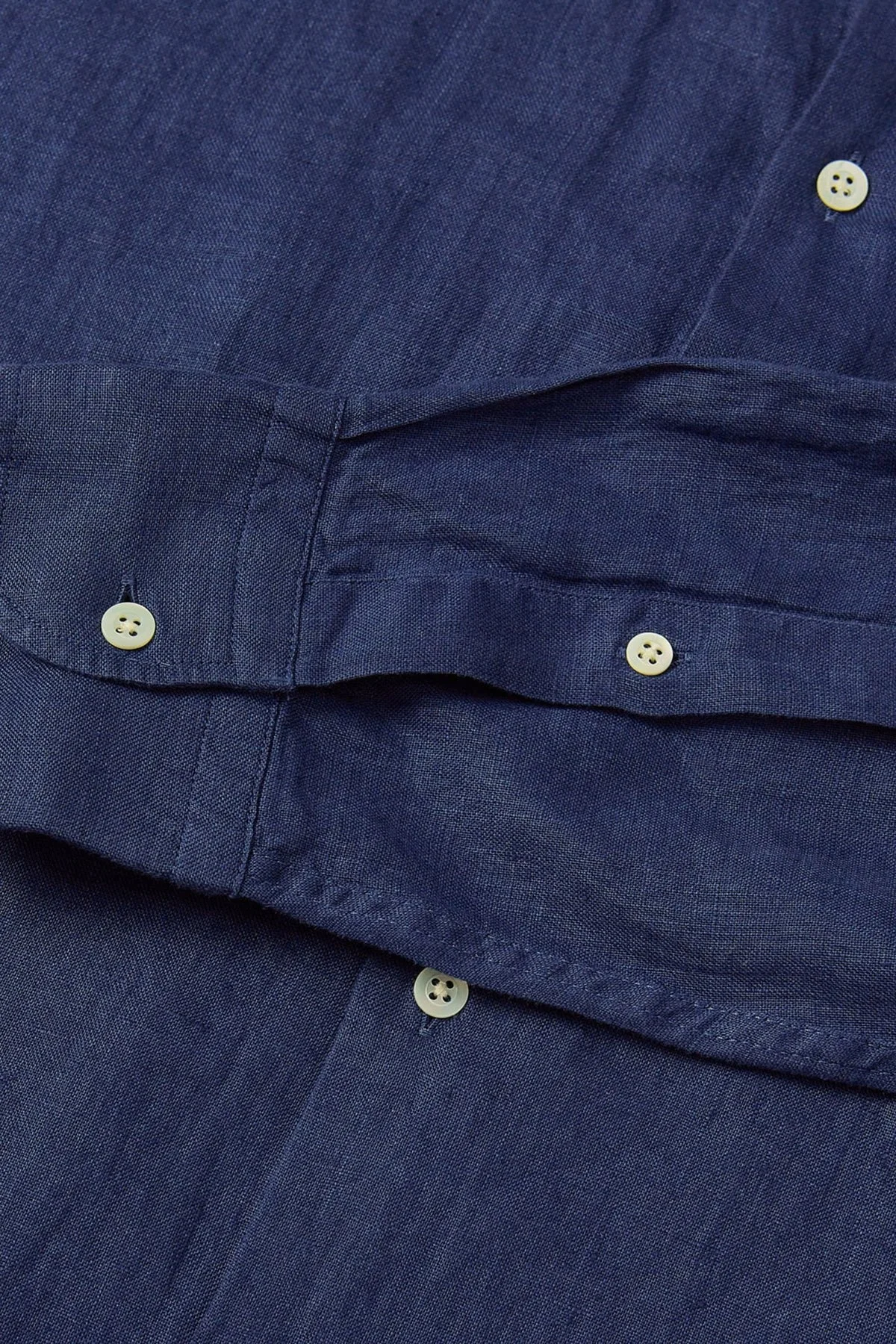 Bluemint Luca % 100 Keten Comfort Fit Erkek Gömlek BM24002092MS 313 LACİVERT - 4