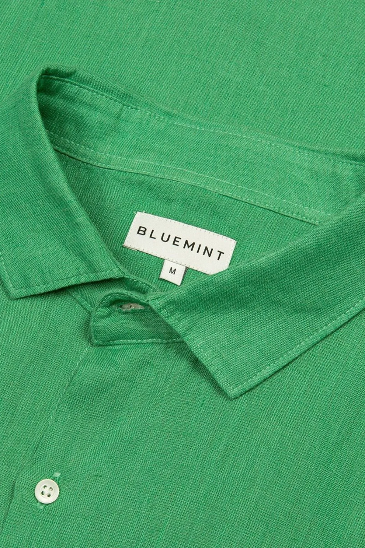 Bluemint Luca % 100 Keten Düğmeli Yaka Uzun Kollu Comfort Fit Erkek Gömlek BM23002092MS 938 YEŞİL - 4