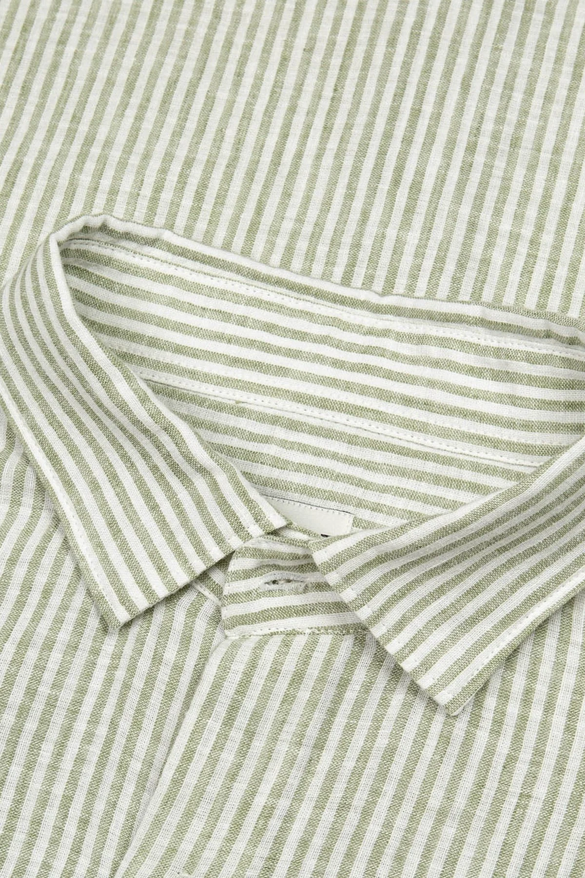 Bluemint Luca Pamuk ve Keten Karışımlı Fitted Erkek Gömlek BM24002292MS 940 YEŞİL - 4