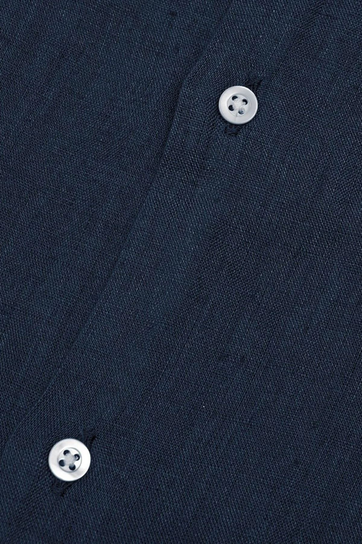 Bluemint Mars % 100 Keten Apaş Yaka Kısa Kollu Comfort Fit Erkek Gömlek BM23002107MS 155 LACİVERT - 4