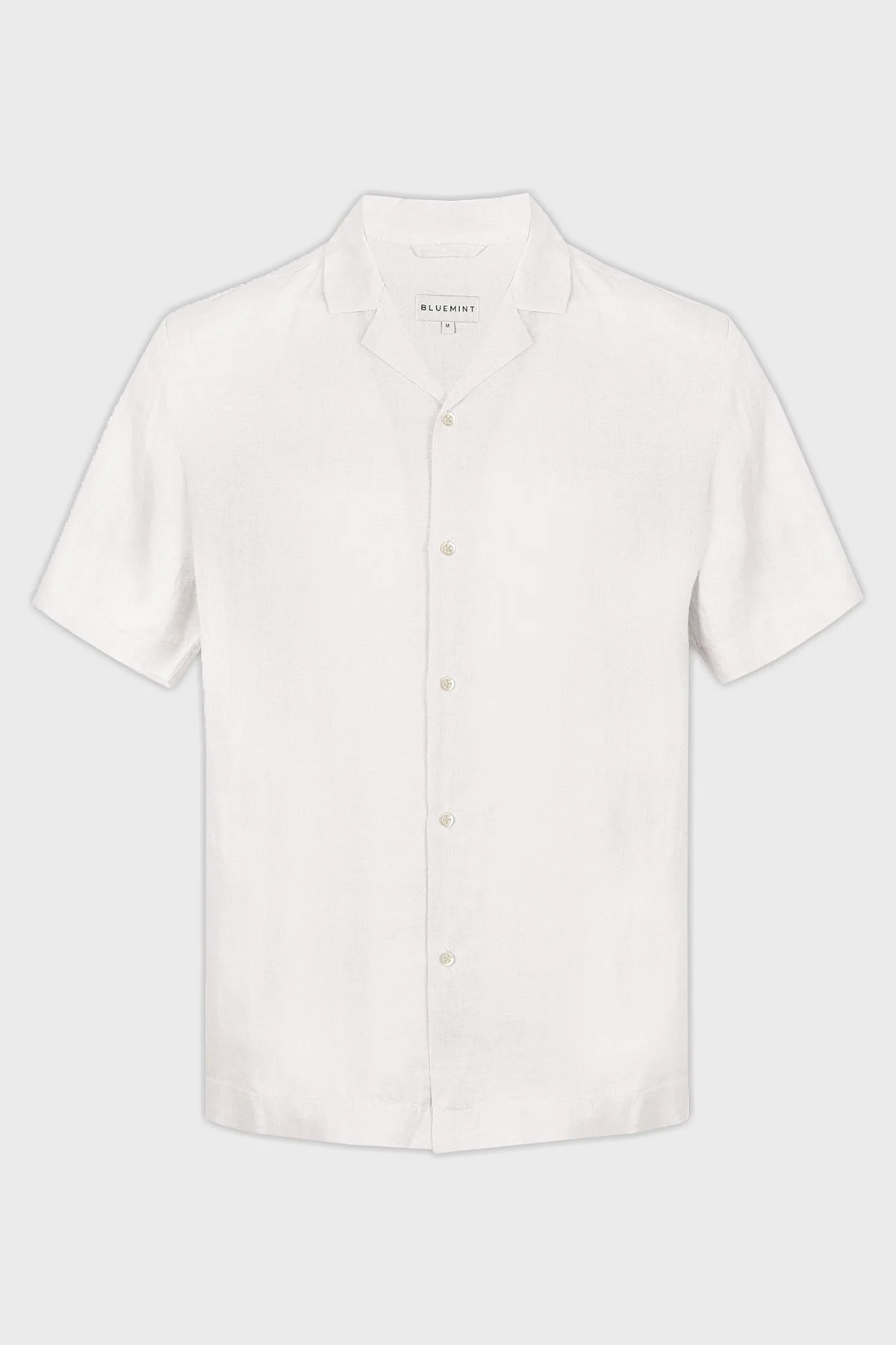 Bluemint Mars % 100 Keten Comfort Fit Kısa Kollu Erkek Gömlek BM24002107MS 112 BEYAZ - 3