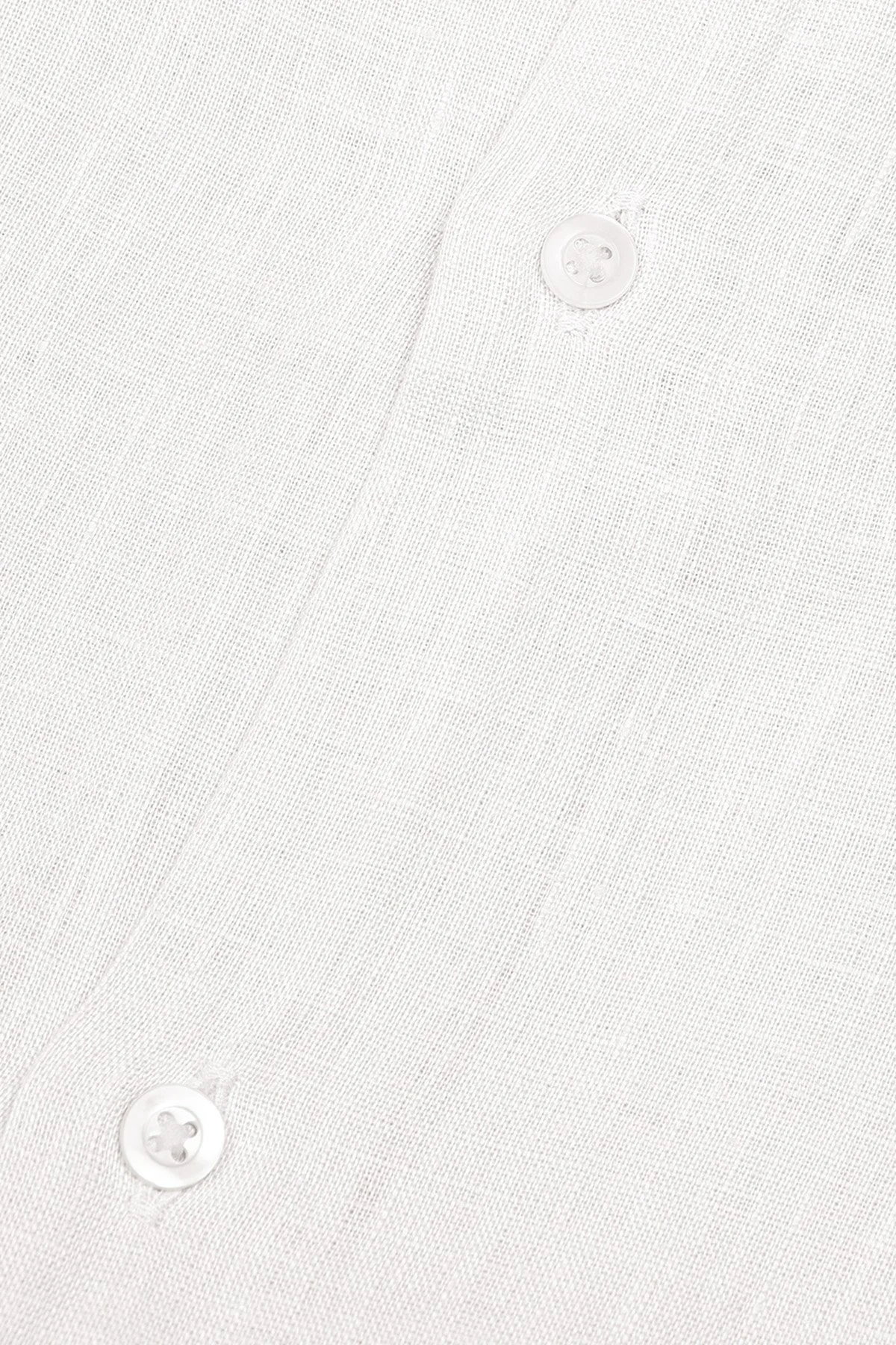 Bluemint Mars % 100 Keten Comfort Fit Kısa Kollu Erkek Gömlek BM24002107MS 112 BEYAZ - 4